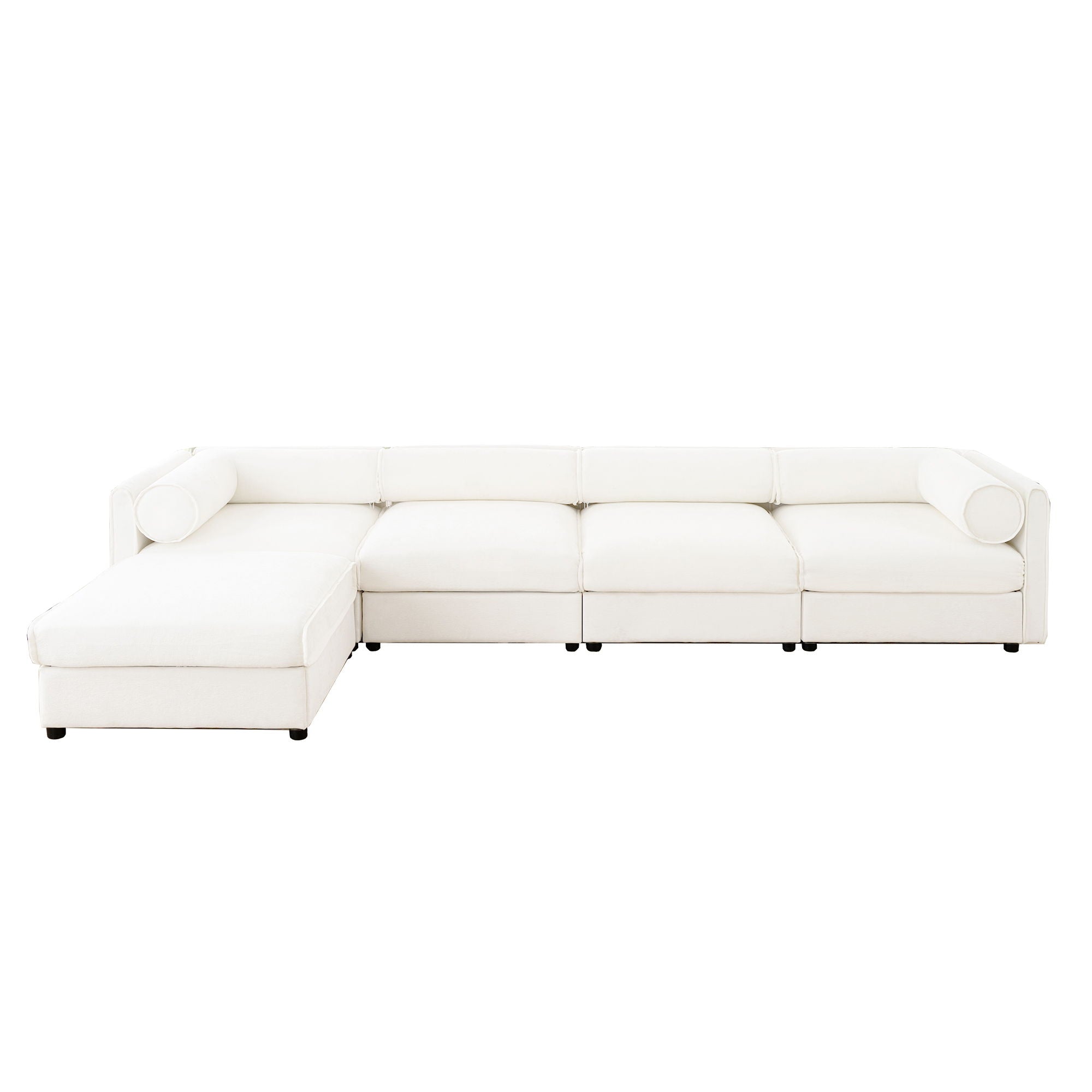 Contemporary Elegant Sofa With Storage And Ottoman