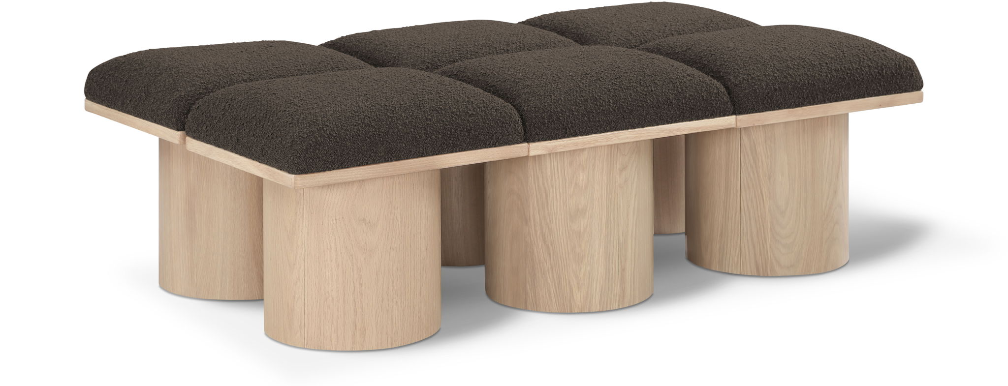 Pavilion - 6 Piece Modular Bench With Natural Base