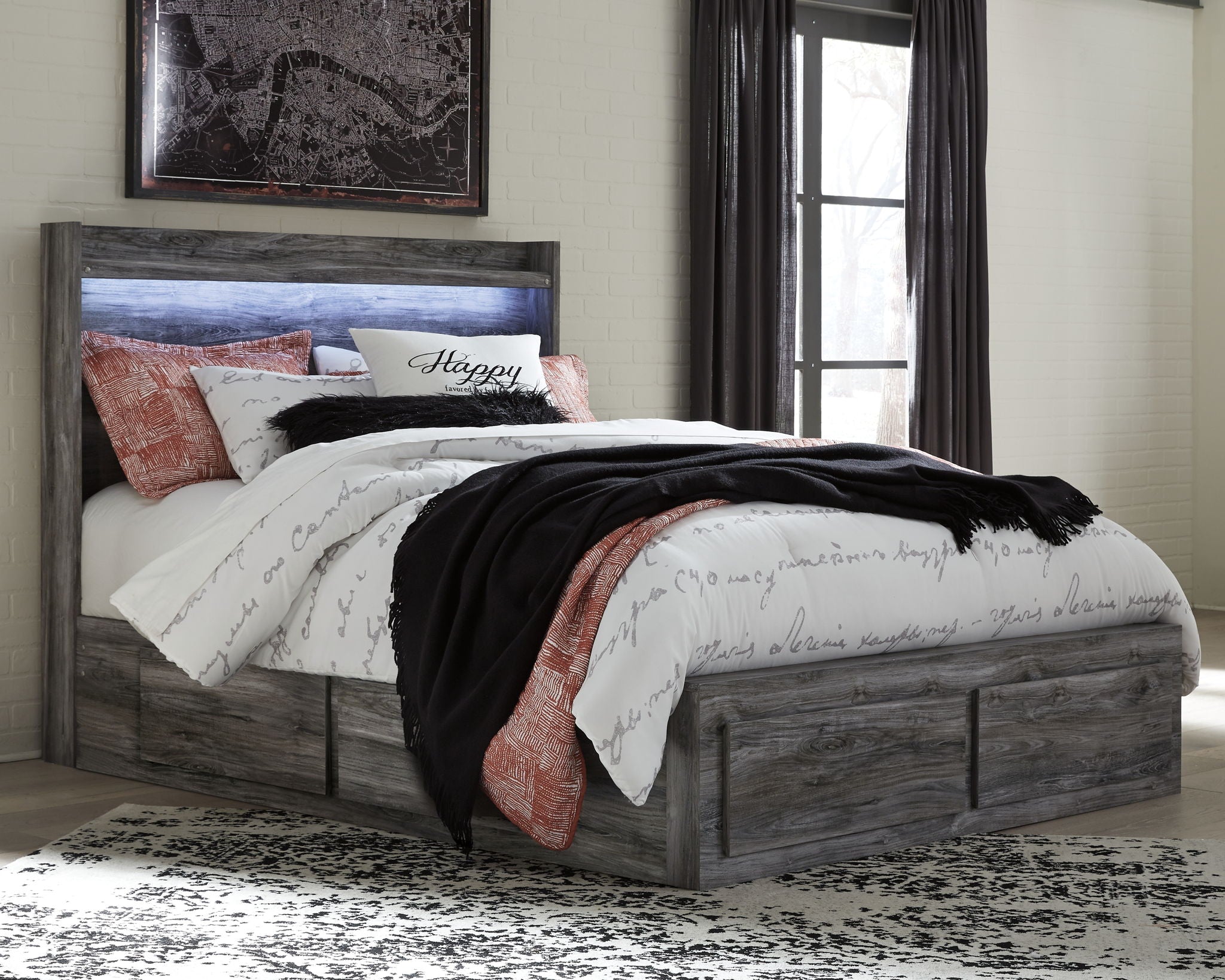 Baystorm - Panel Bedroom Set - Gray
