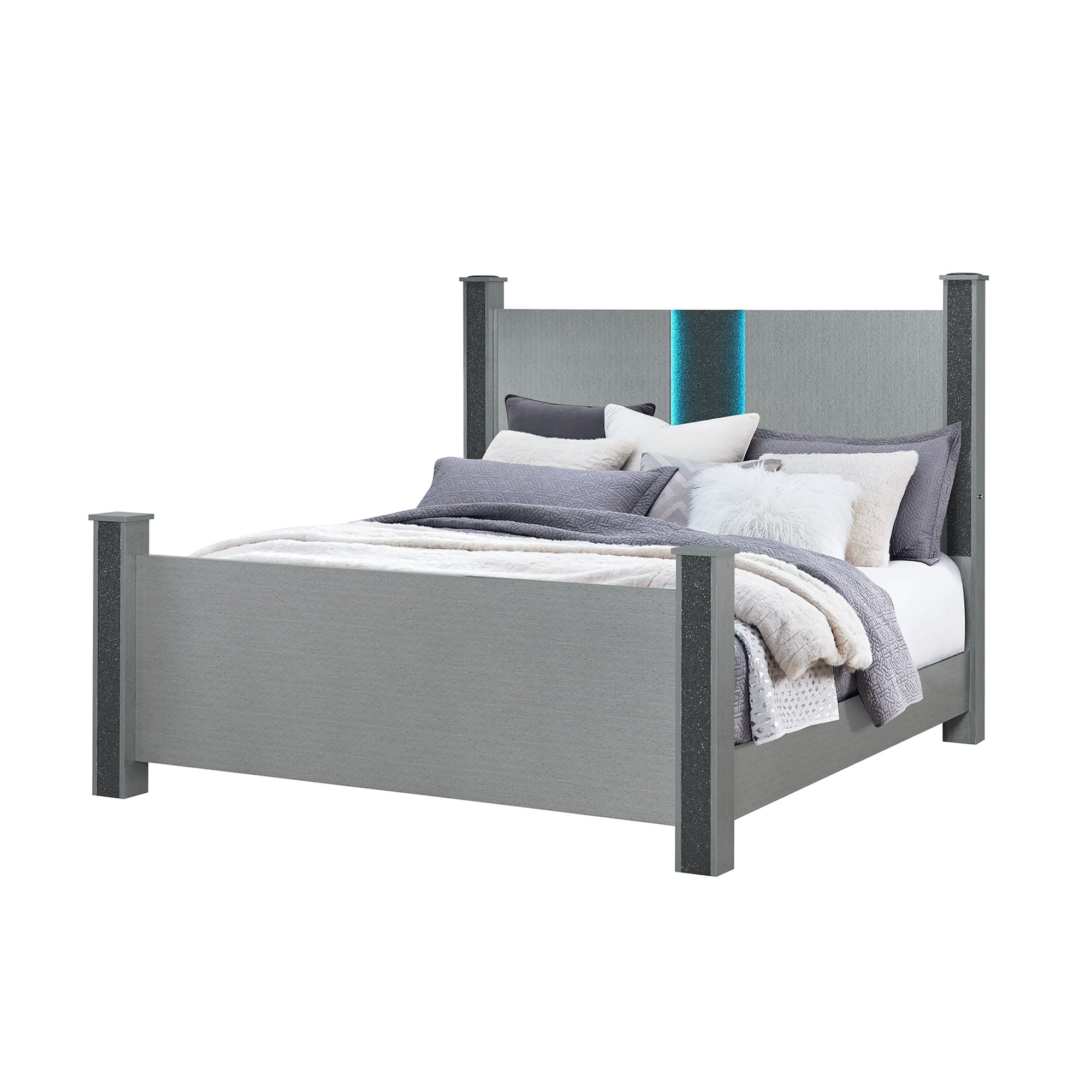 Lorenzo - Bed With Speakers And Glittered Detailing