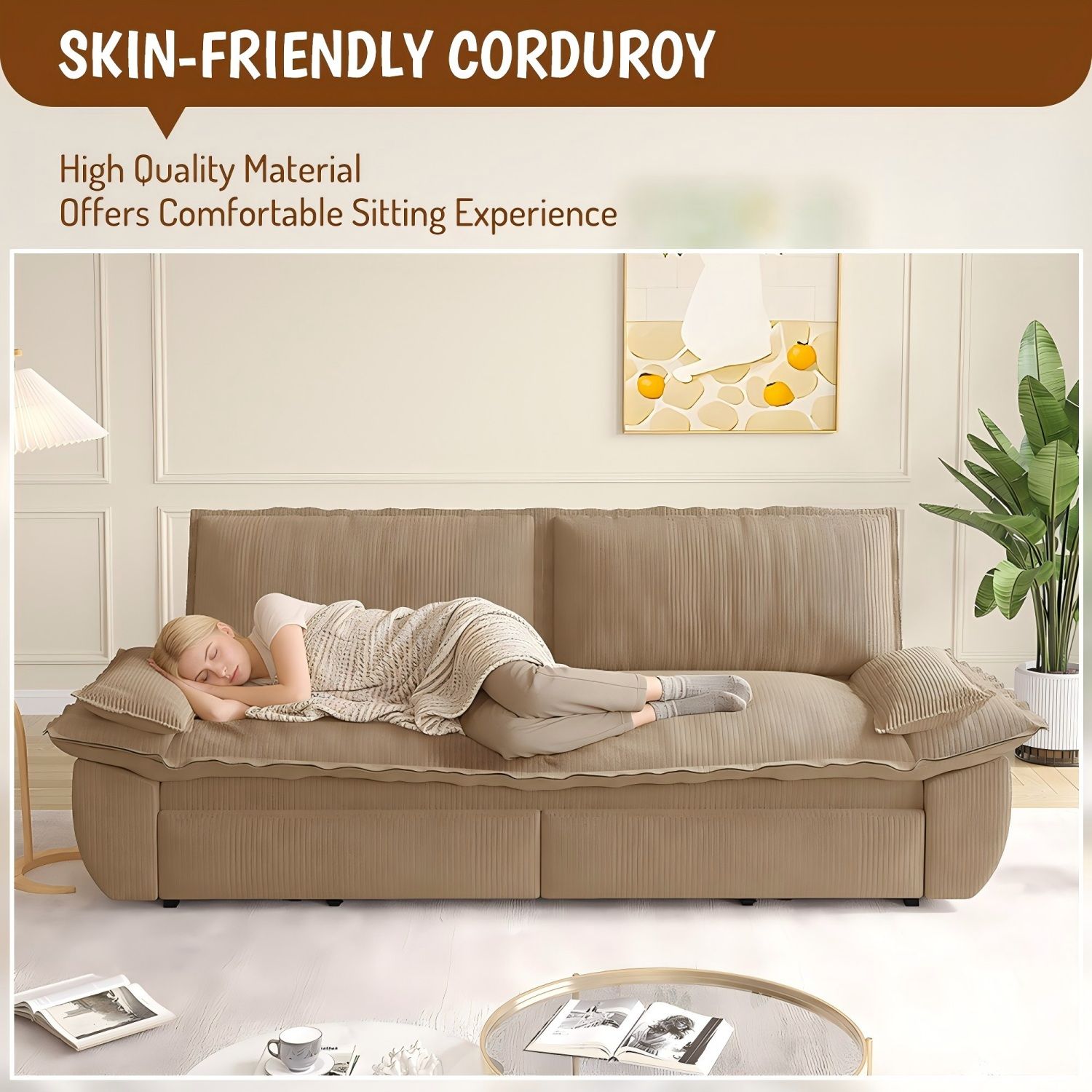 Queen Pull Out Bed, 3 In 1 Convertible Sleeper Sofa