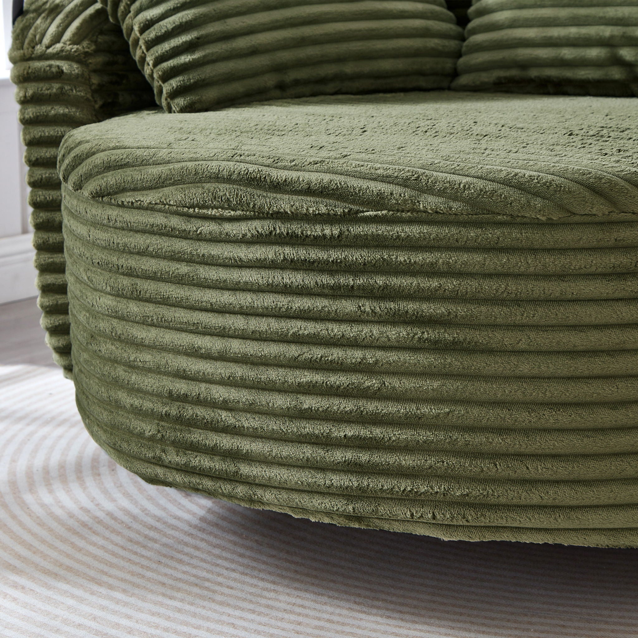 Swivel Accent Barrel Chair With Adjustable Phone Holder, 5 Pillows For Living Room