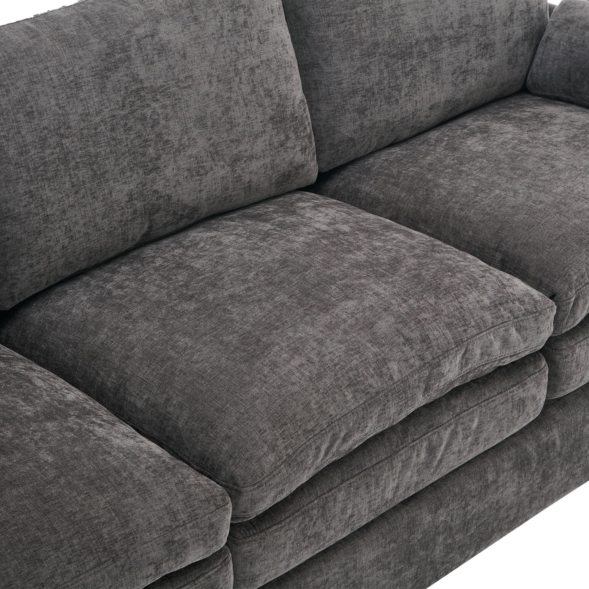 Cozy Upholstered Cushion Loveseat Sofa For Living Room