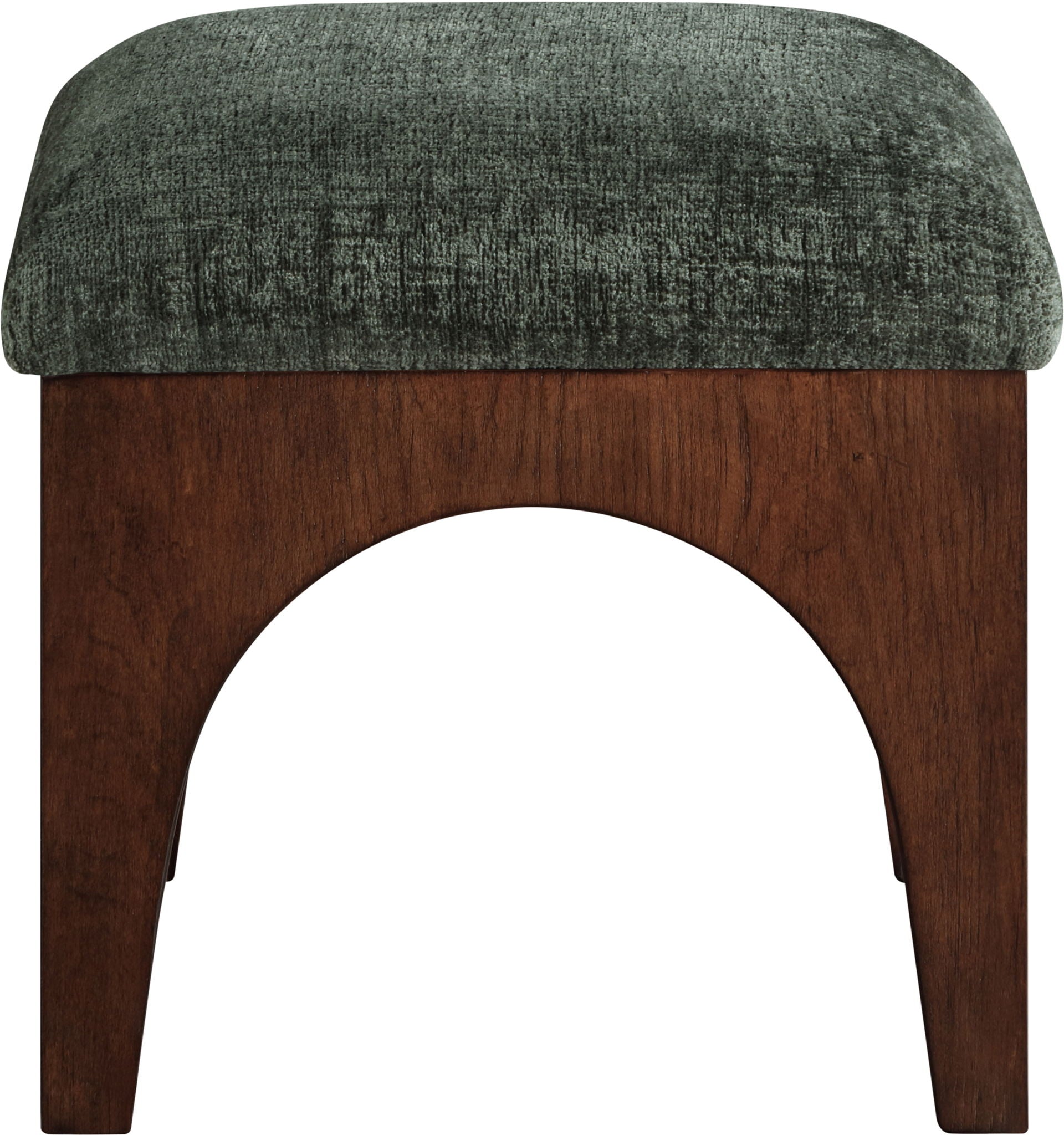 Lawson - Chenille Fabric Upholstered Ottoman - Walnut Base