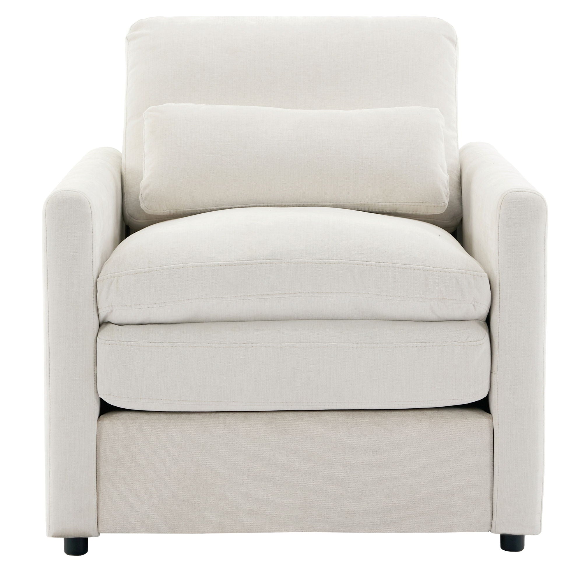 Cozy Upholstered Cushion Armchair For Living Room