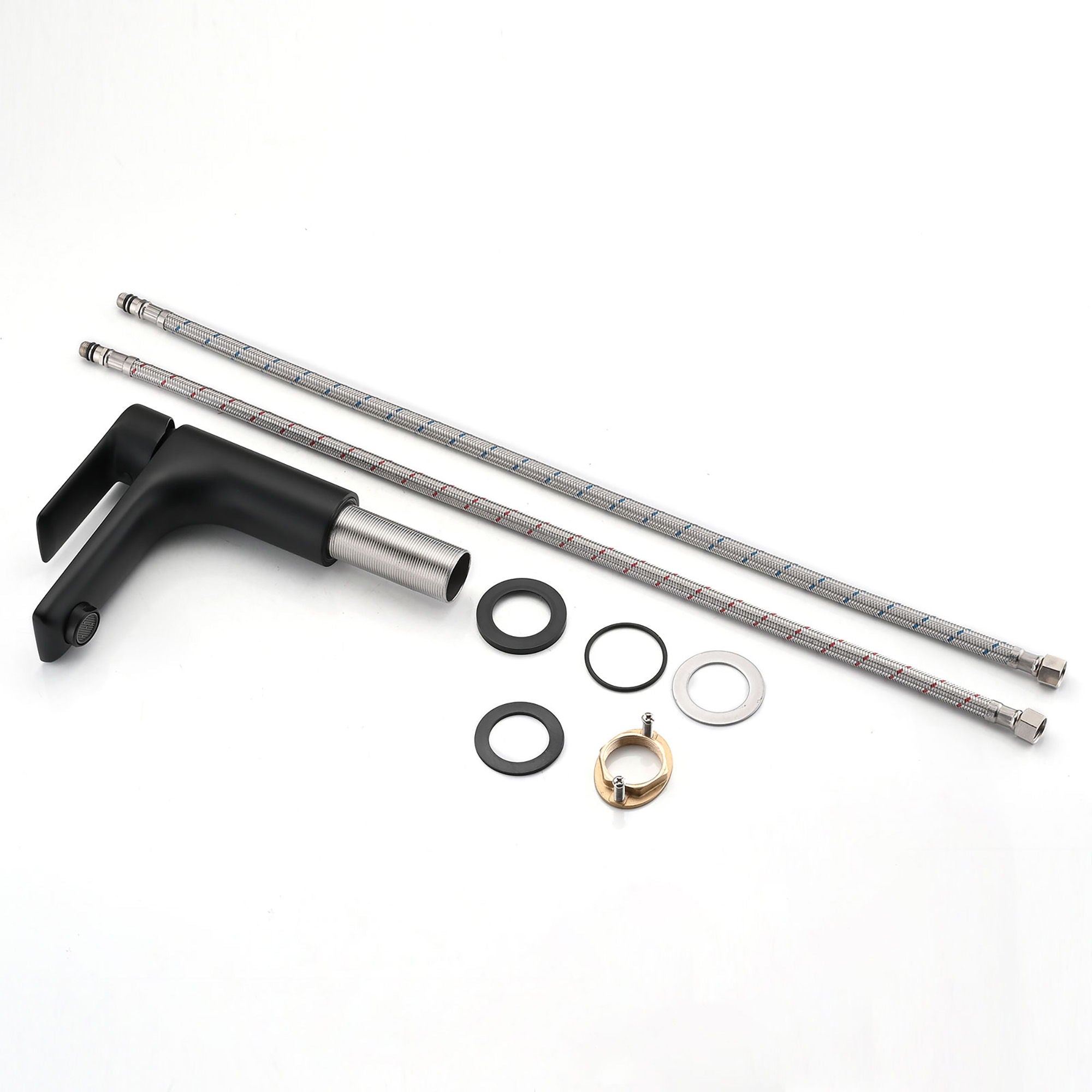 Modern Bathroom Sink Faucet Single Handle Brass Countertop Mount