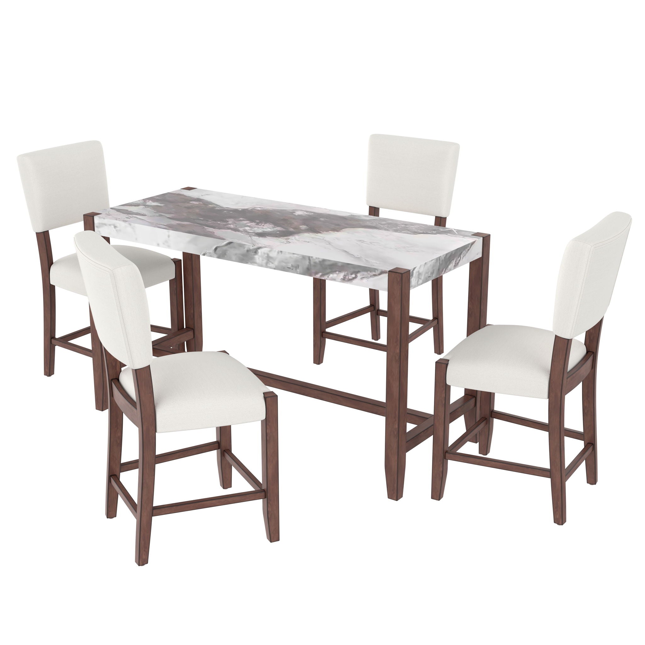 Mid Century Modern Bar Stools, Upholstered Counter Chairs