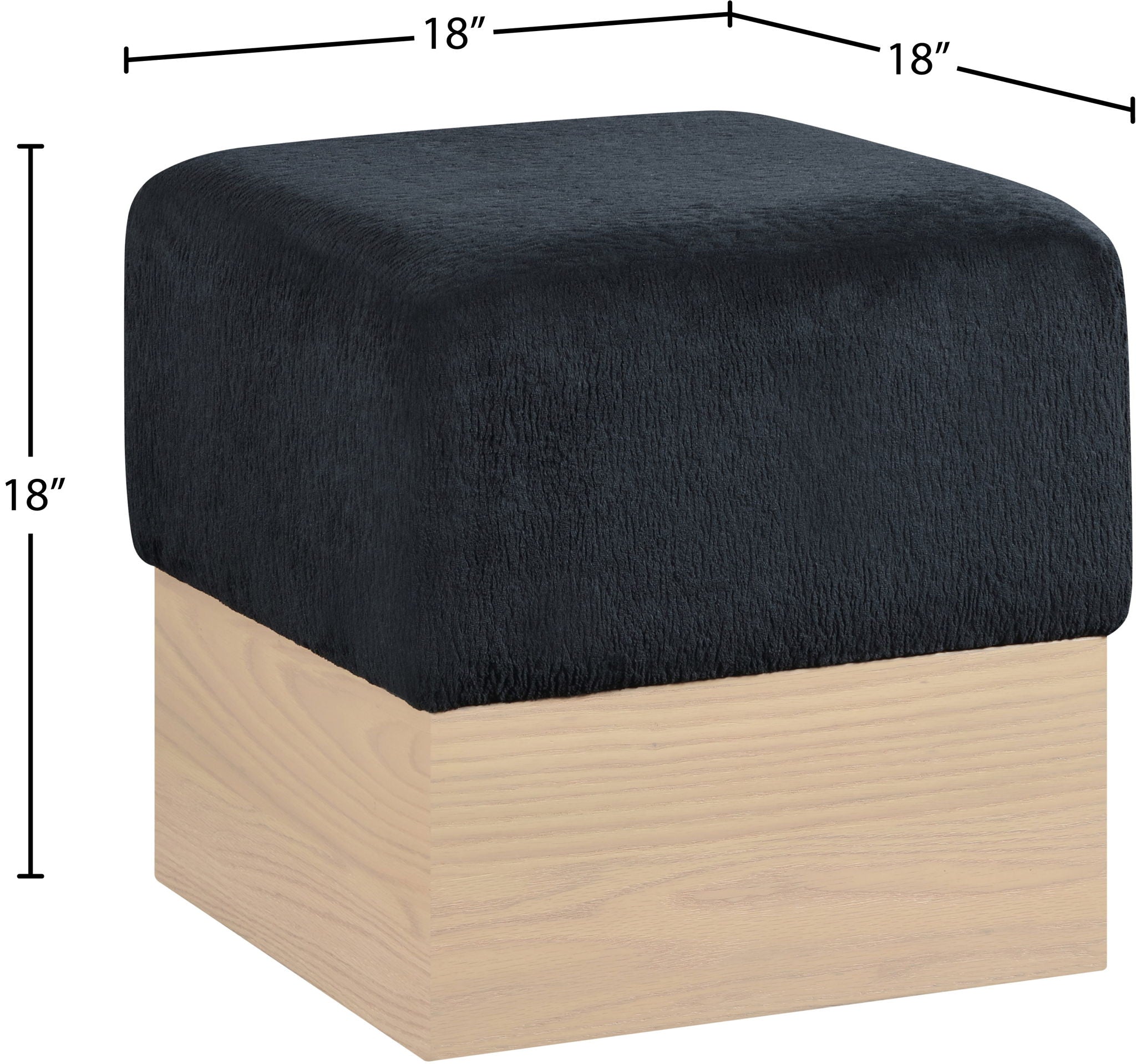 Havre - Ottoman / Stool With Natural Base