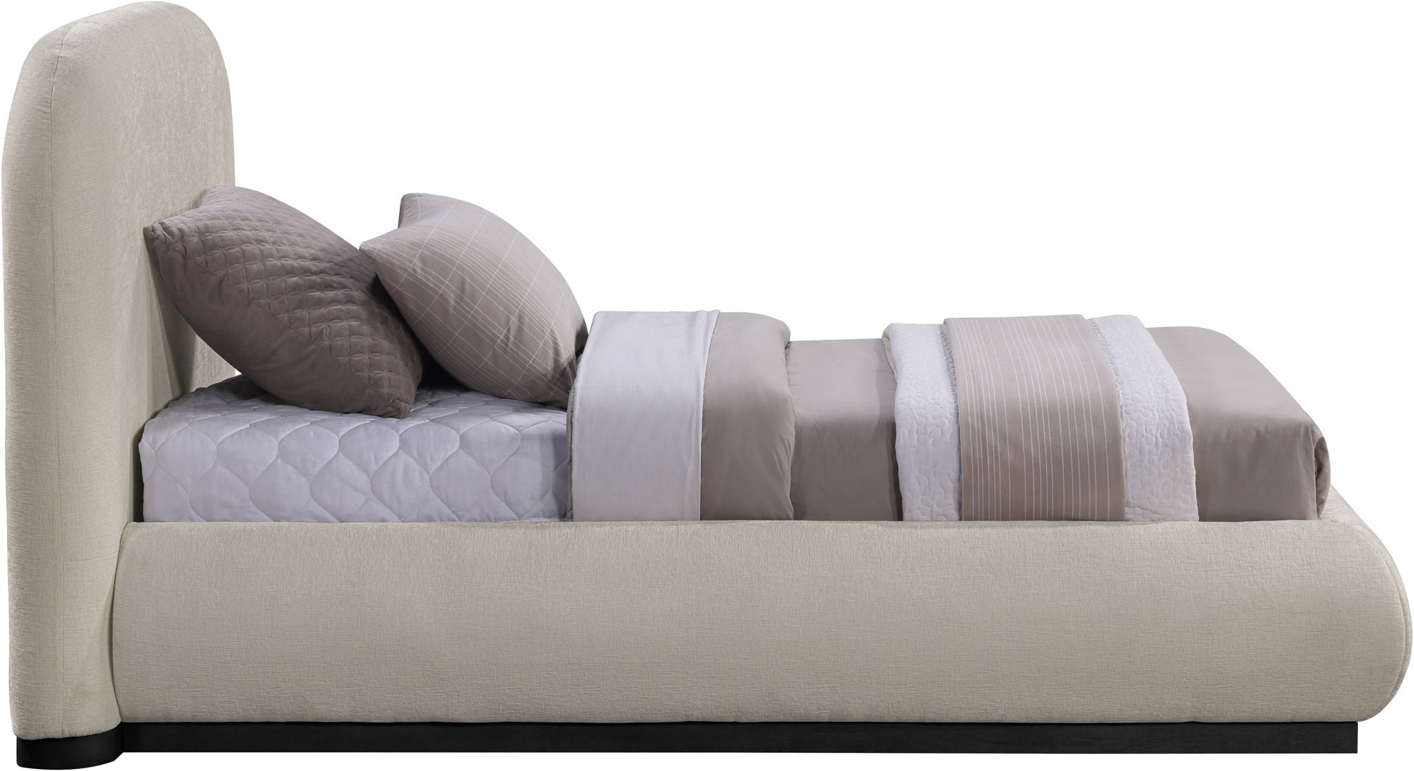 Vaughn - Chenille Bed With Black Base