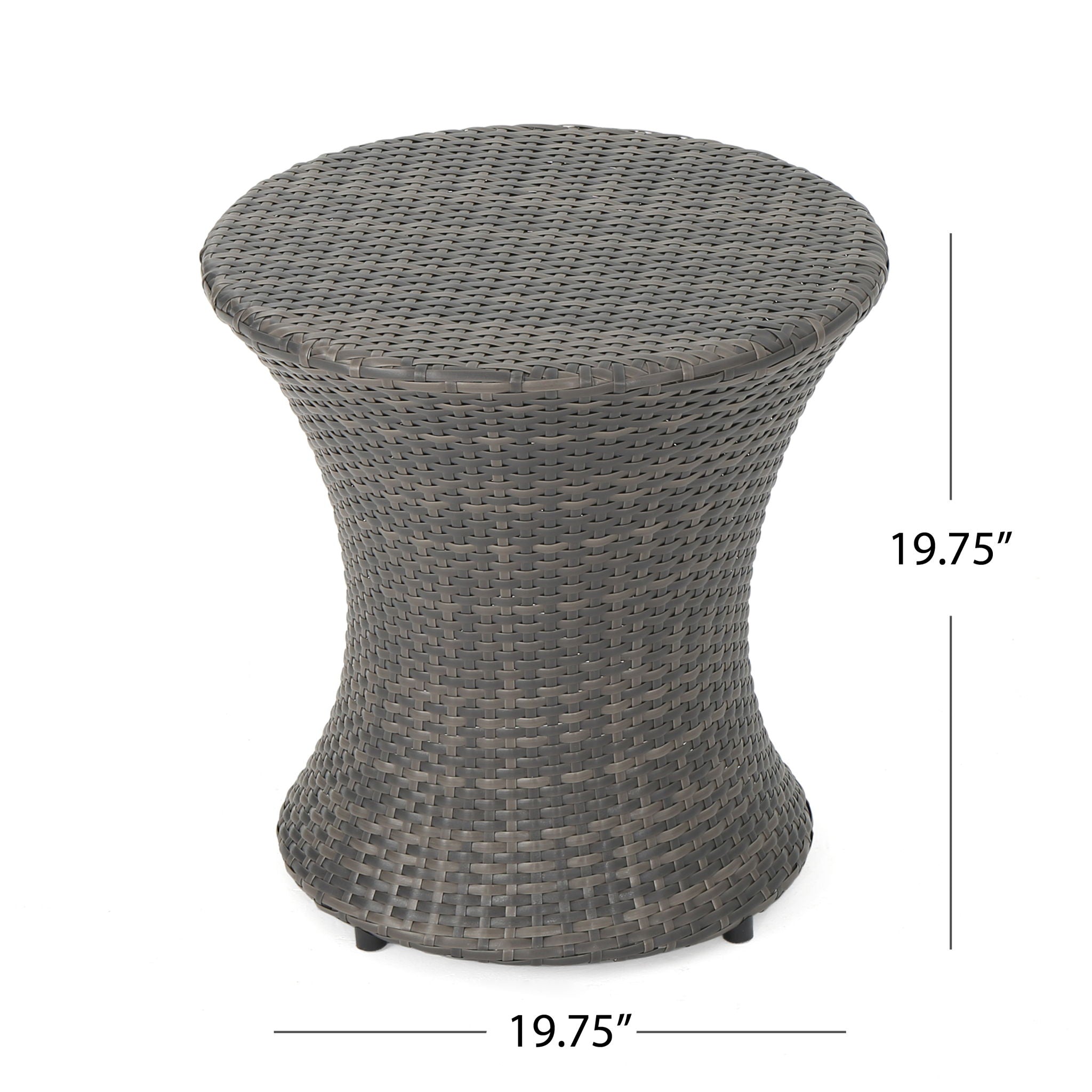 Thrive - Hourglass Rattan Table With No Glass Top