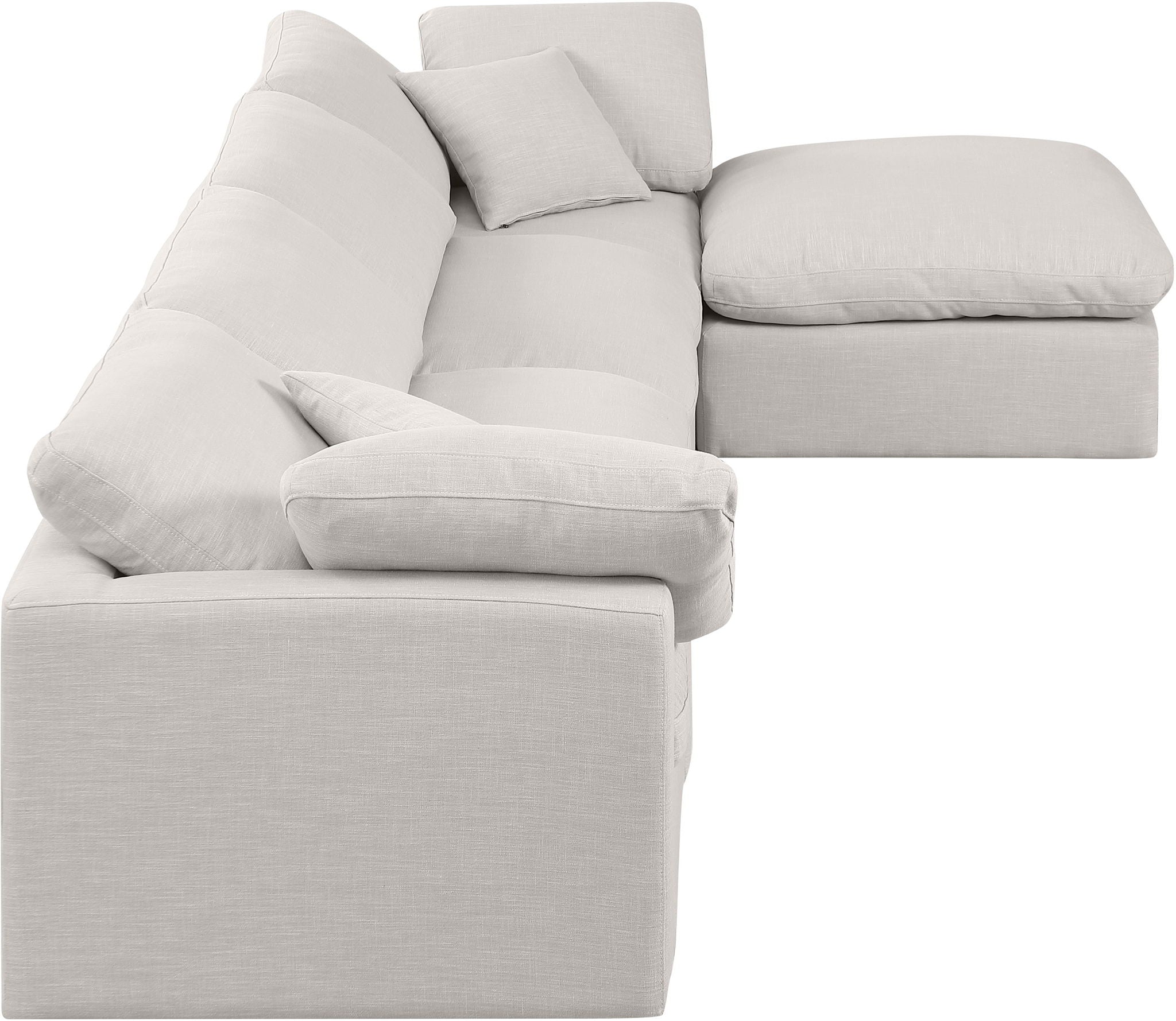 Indulge - Linen 5 Piece Modular Sectional With Chaise