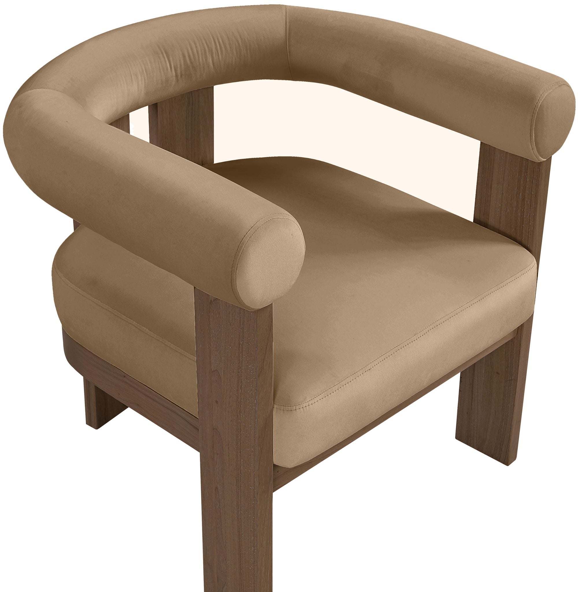 Arienzo - Performance Fabric Upholstered Accent Chair - Walnut Base