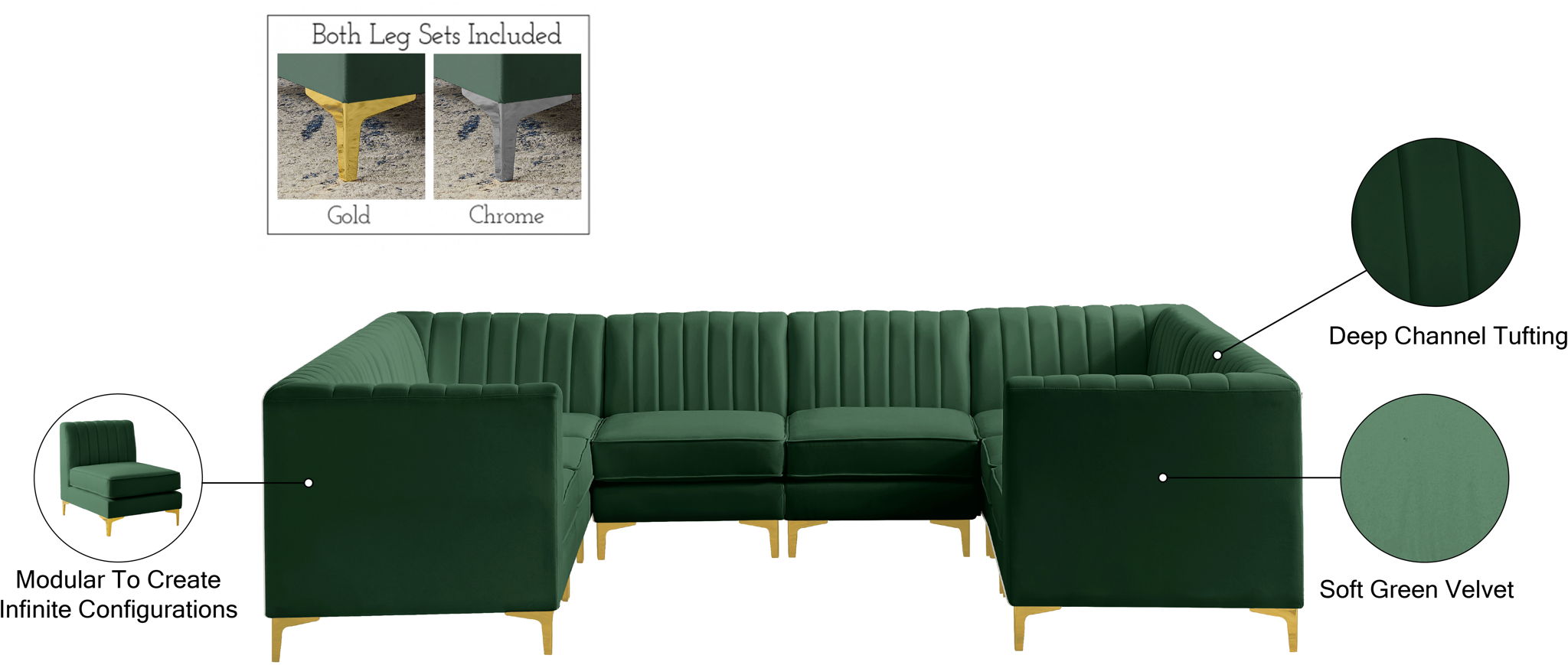 Alina - 8 Piece Modular Sectional