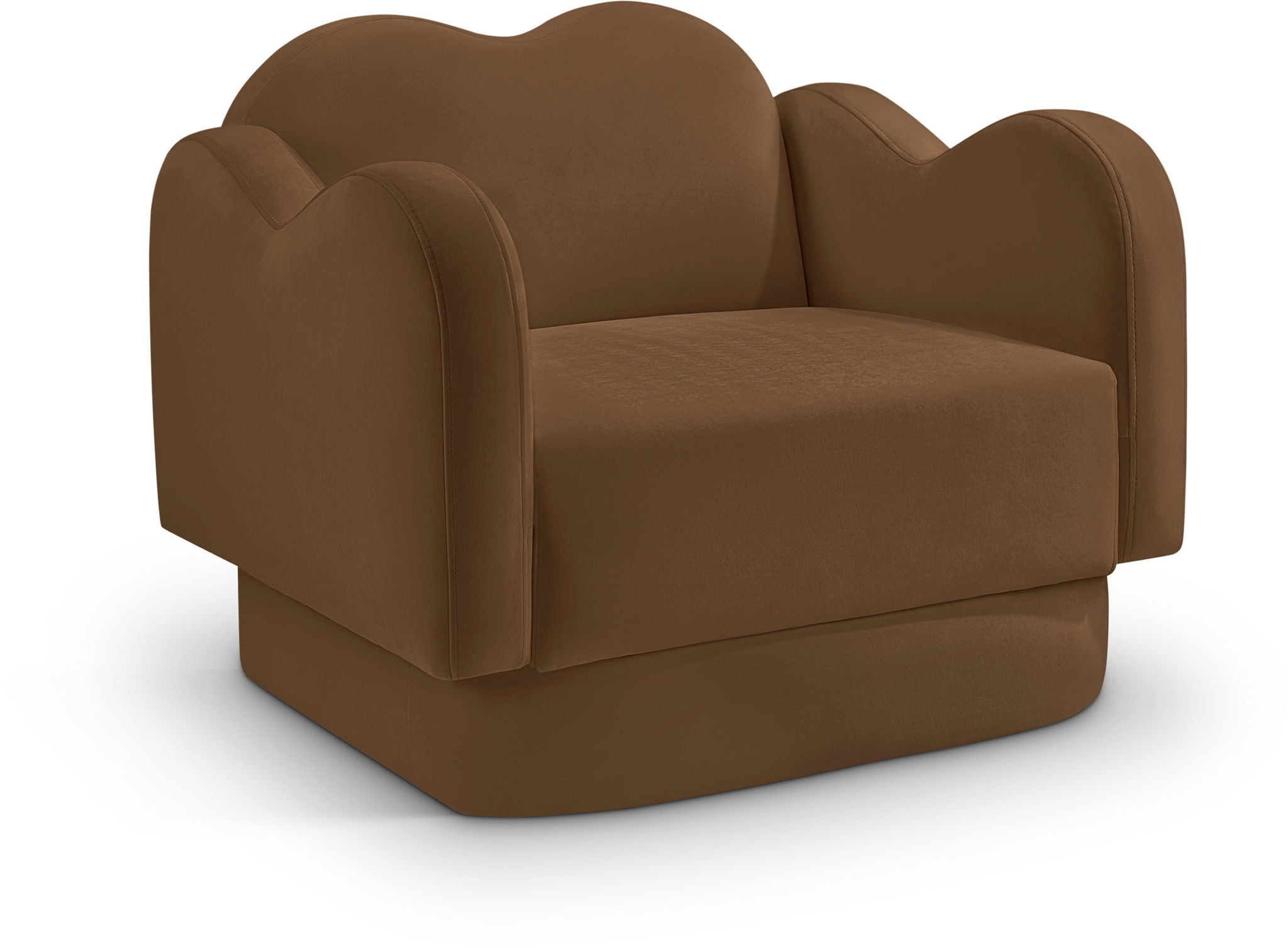 Bloom - Velvet Chair - Saddle