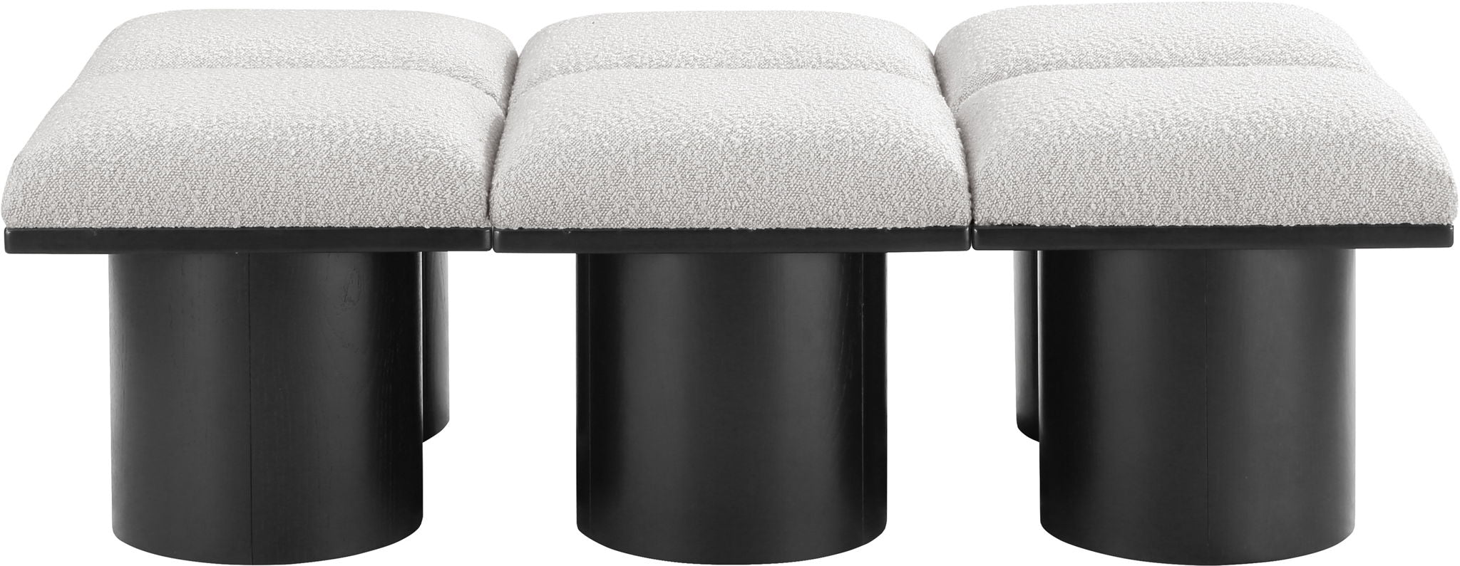 Pavilion - 6 Piece Modular Bench With Black Base