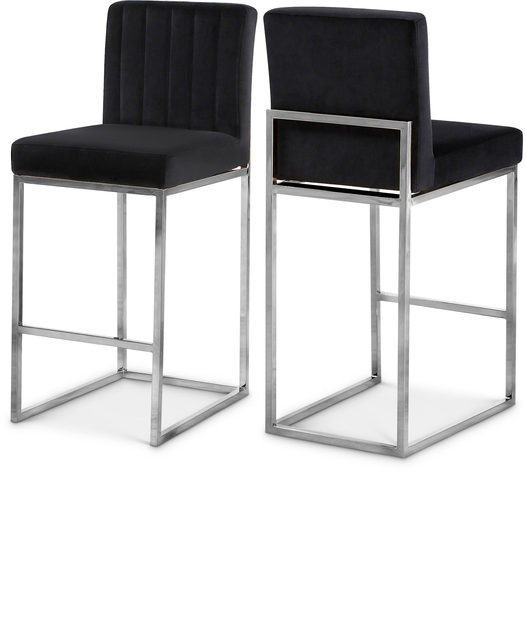 Giselle - Stool with Chrome Legs