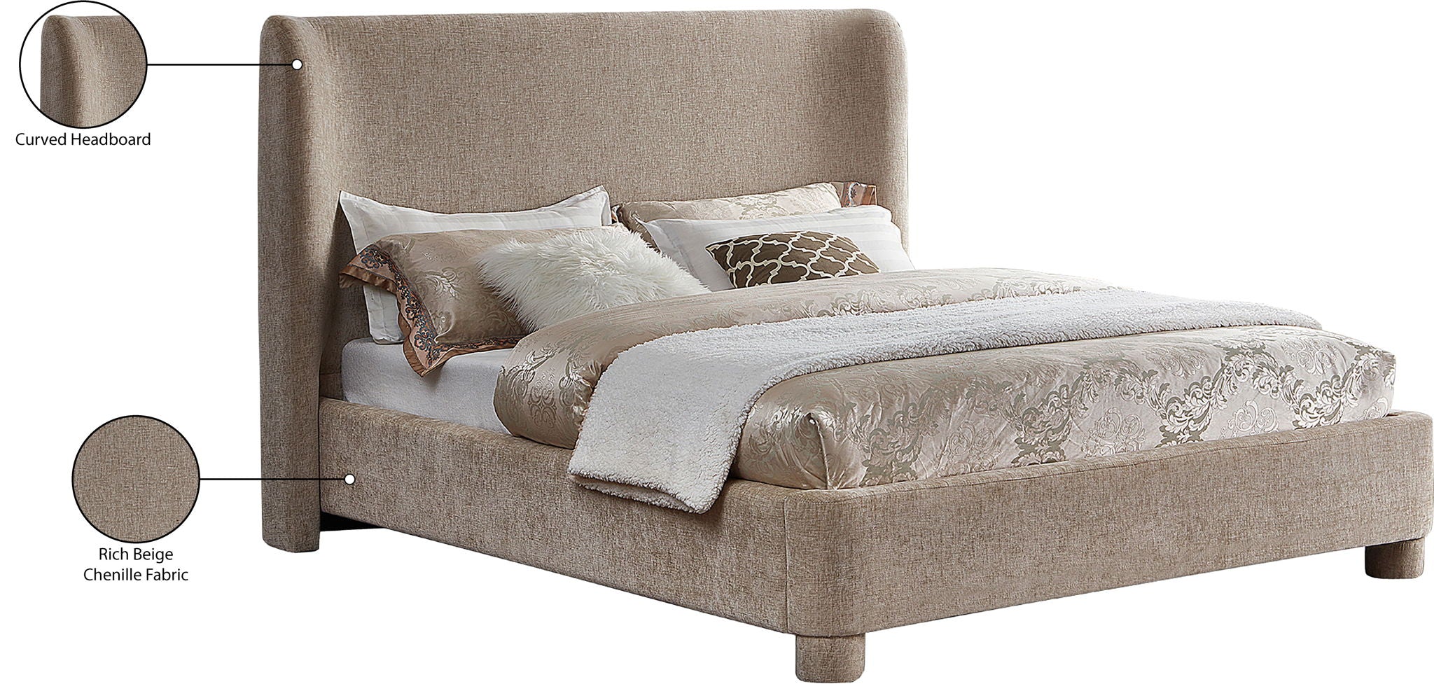 Penny - Chenille Fabric Bed