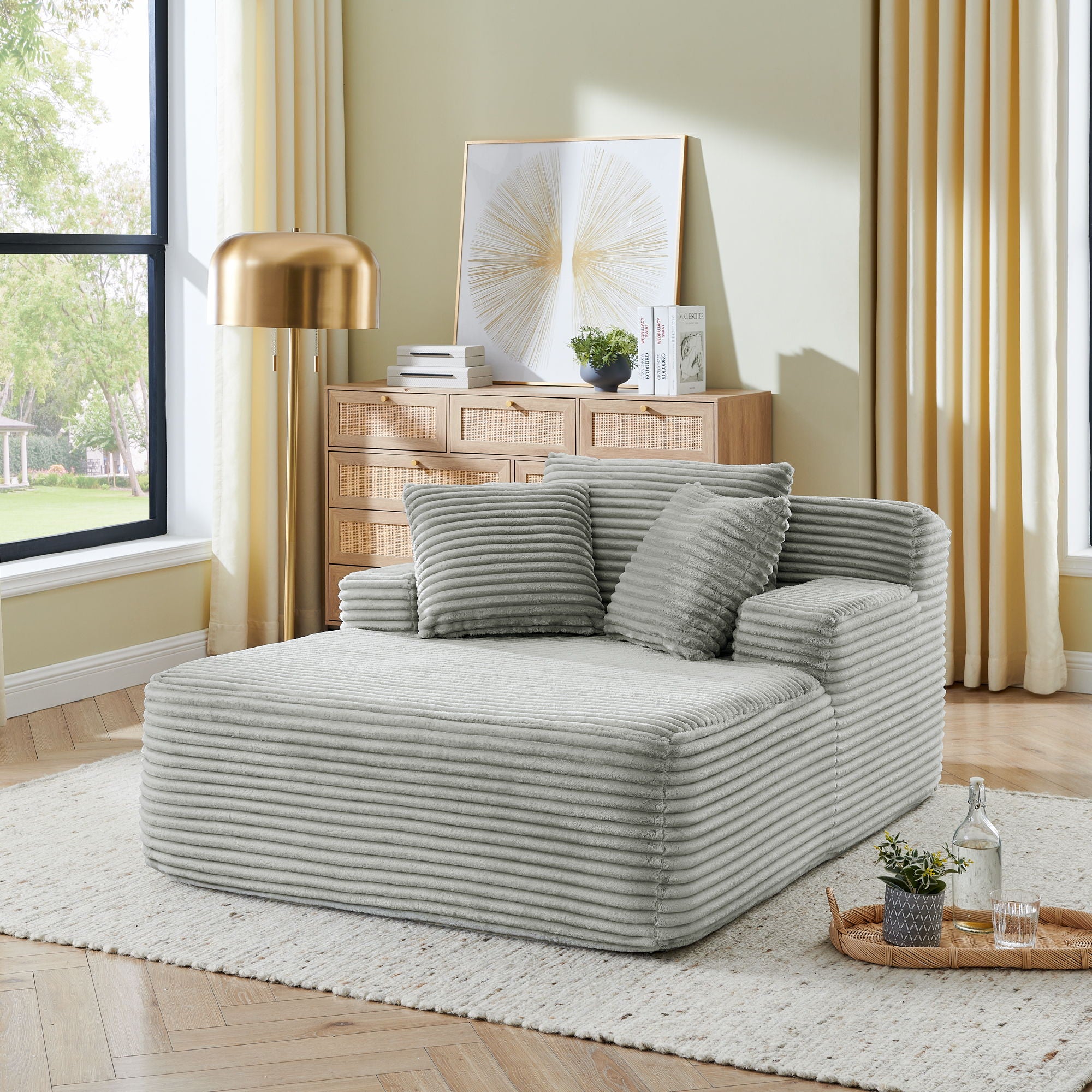 Modern Single Lazy Sofa Lounge Chair With High Density Foam