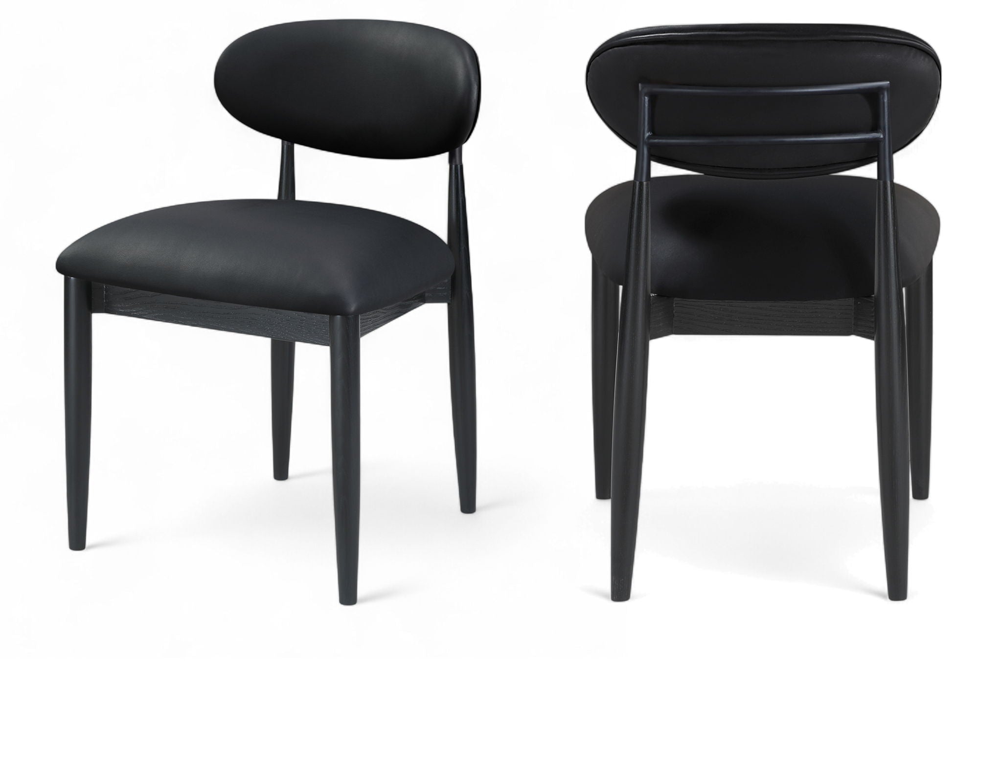 Riccio - Side Chair (Set of 2) - Black Frame