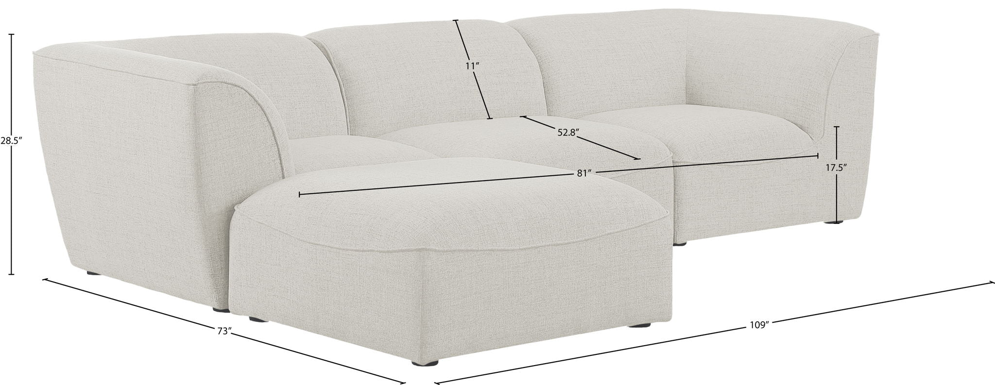 Miramar - 4 Piece Modular Sectional