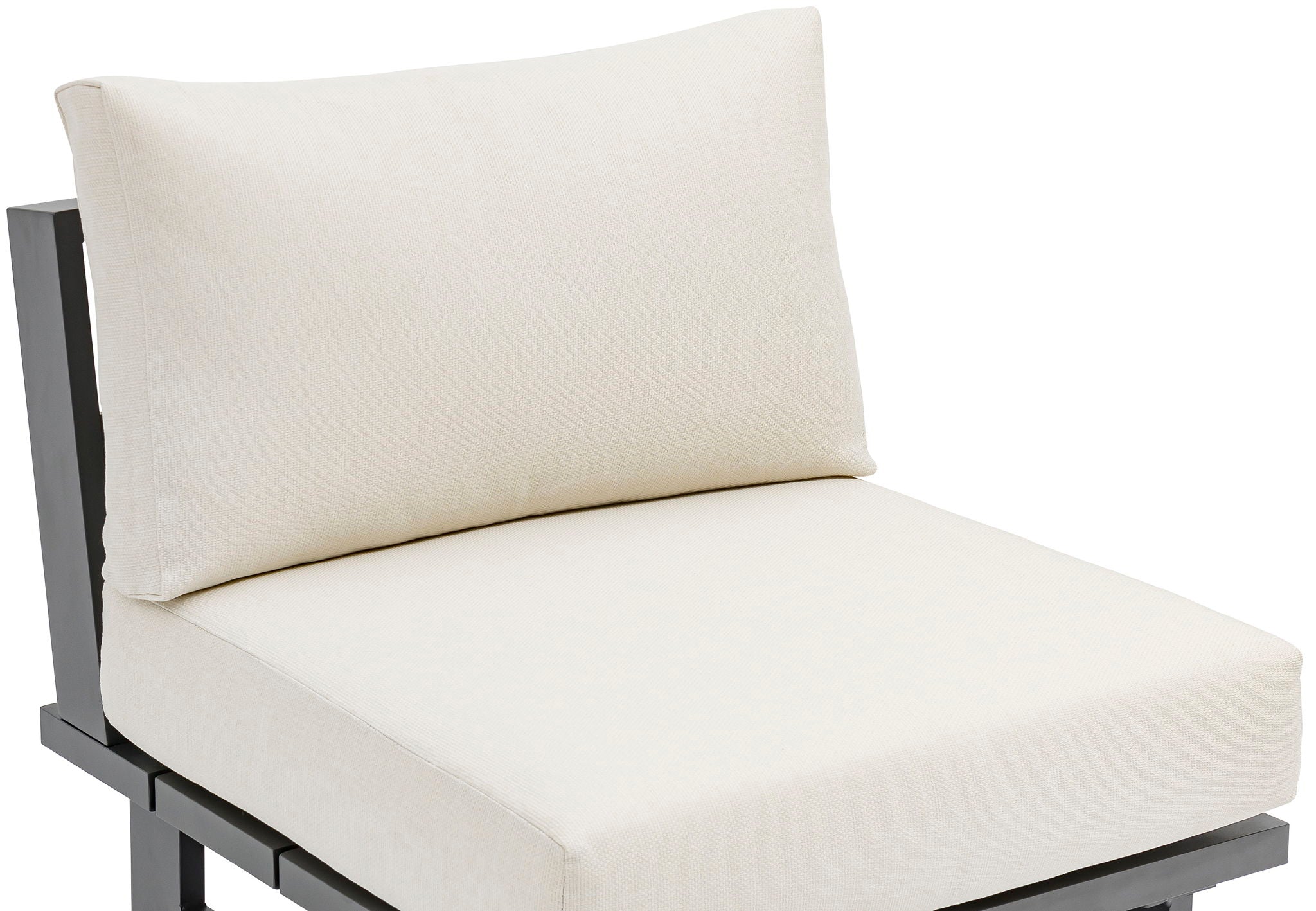 Maldives - Water Resistant Outdoor Patio Armless Chair With Gray Frame