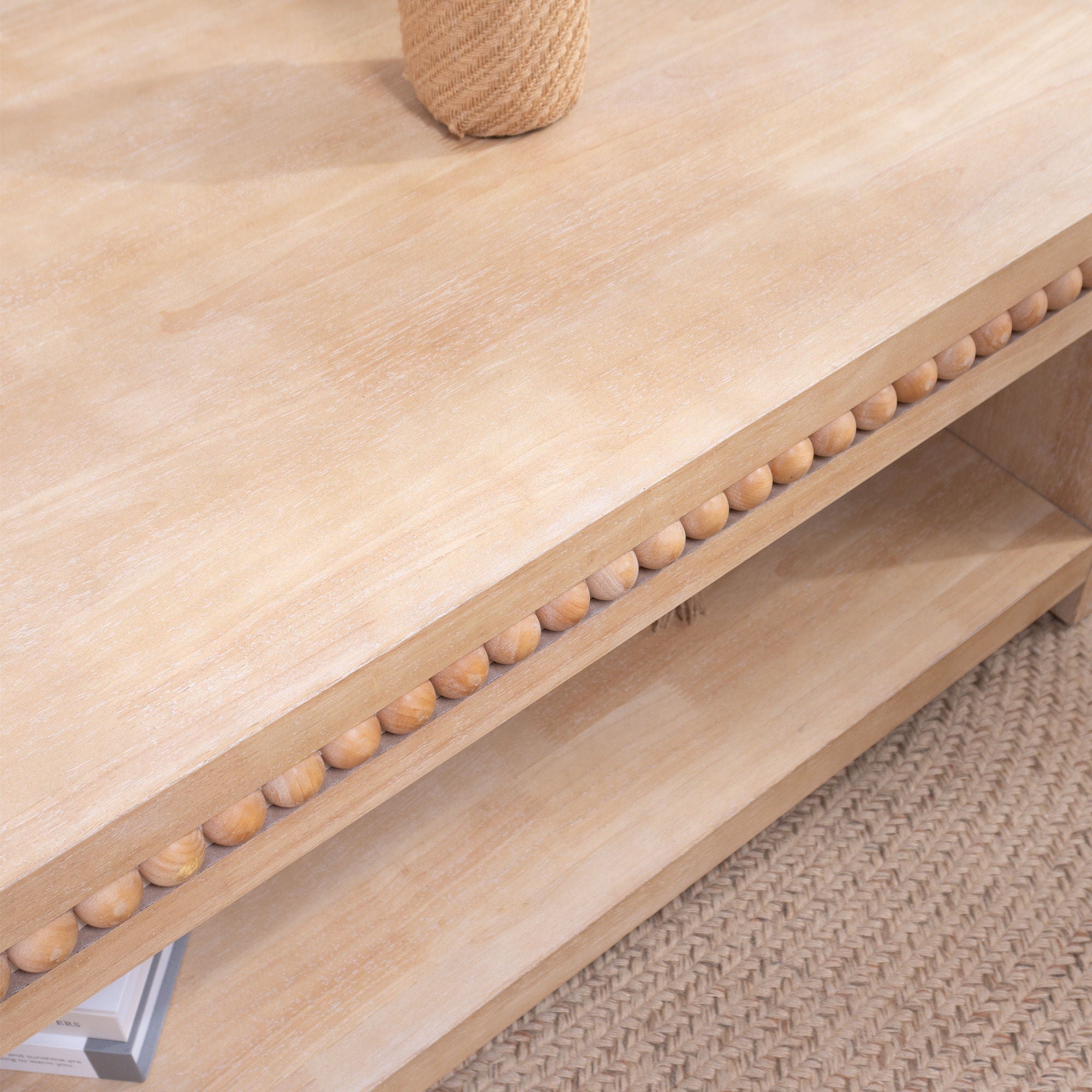 Modern Coffee Table With Beaded Trim