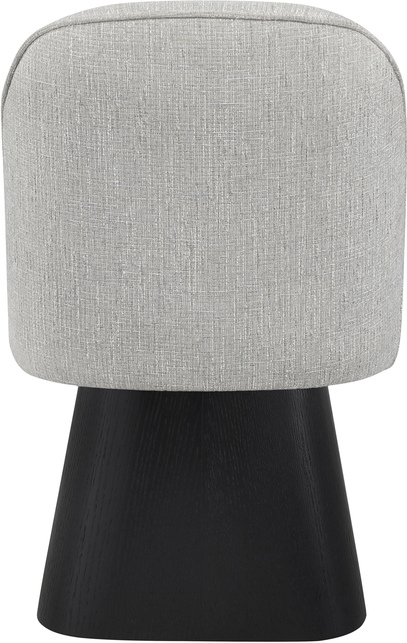 Marlowe - Linen Textured Fabric Upholstered Swivel Dining Side Chair - Stained Black