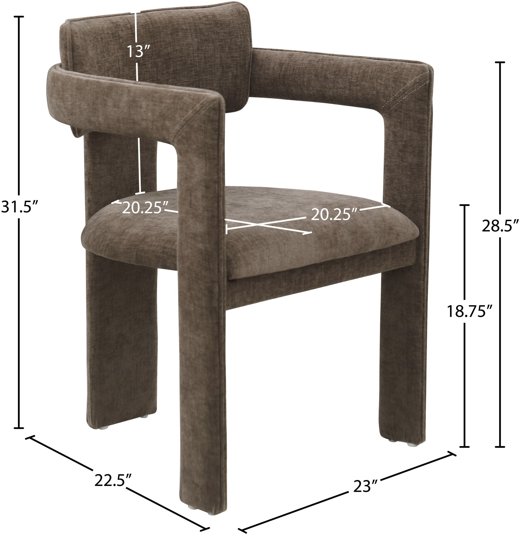 Brenda - Chenille Dining Chair (Set of 2)
