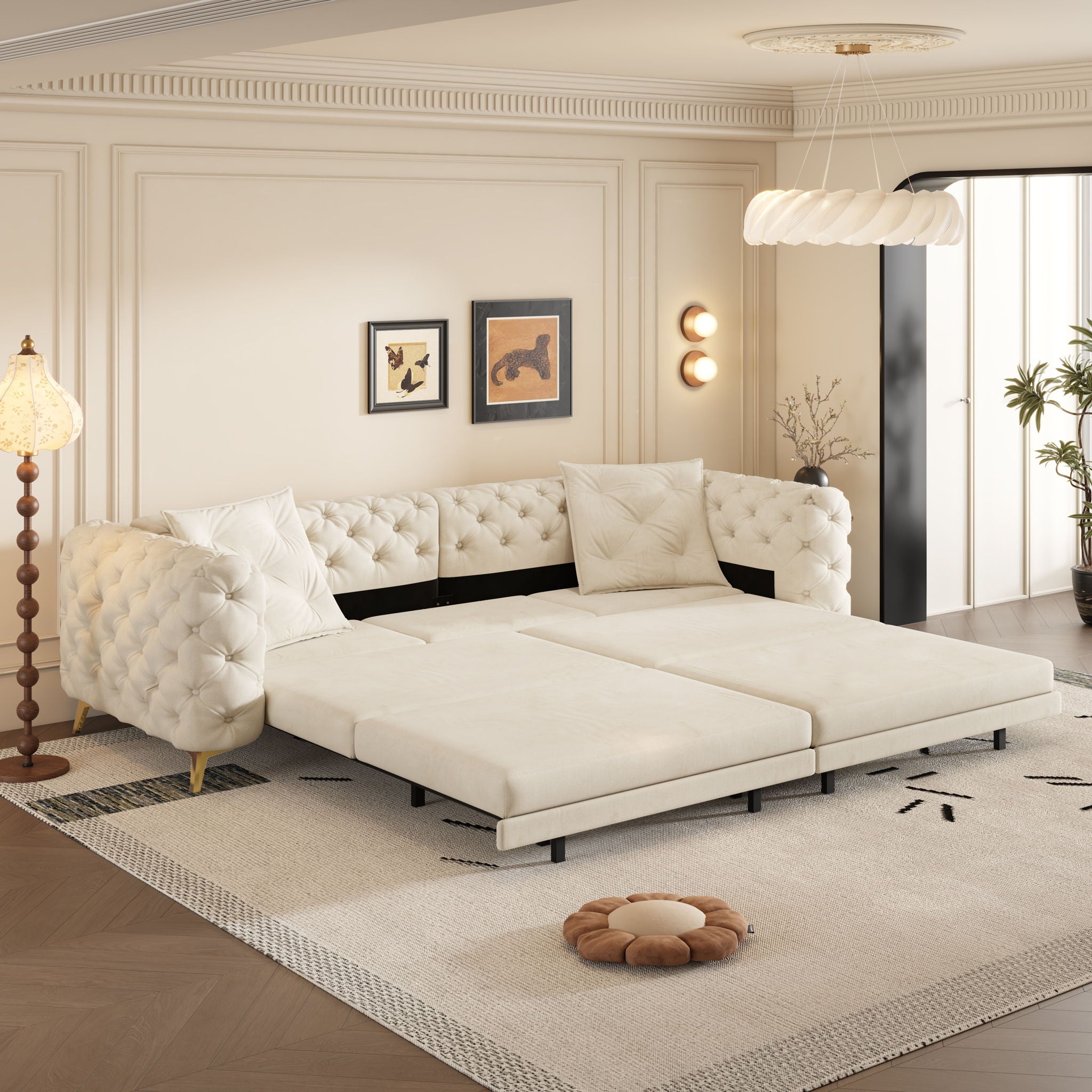 3-In-1 Convertible Sleeper Sofa