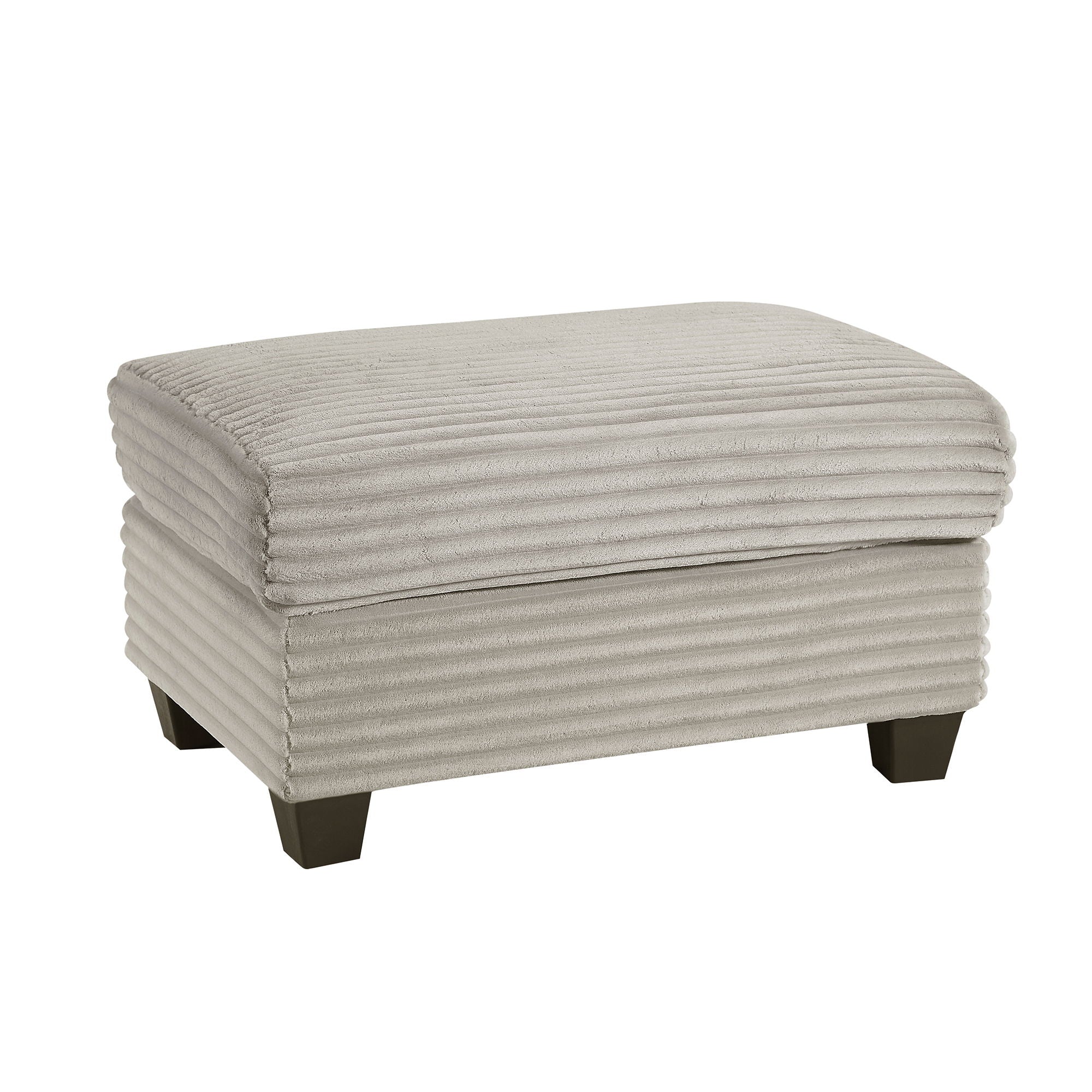 Upholstered U-Shaped Sectional Sofa With Movable Ottoman And Side Storage Pockets