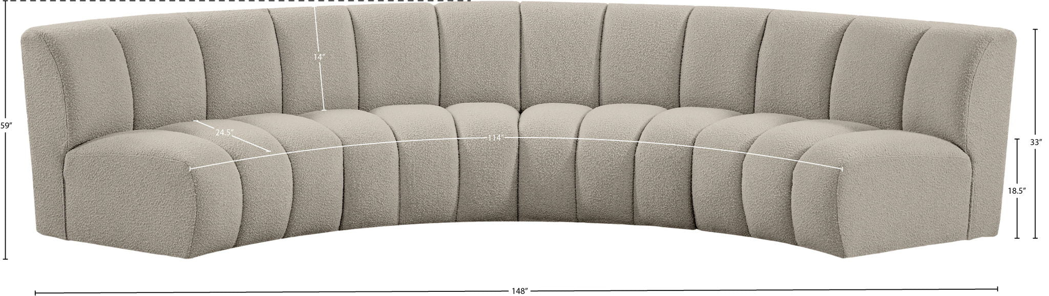 Infinity - 4 Piece Boucle Modular Sectional