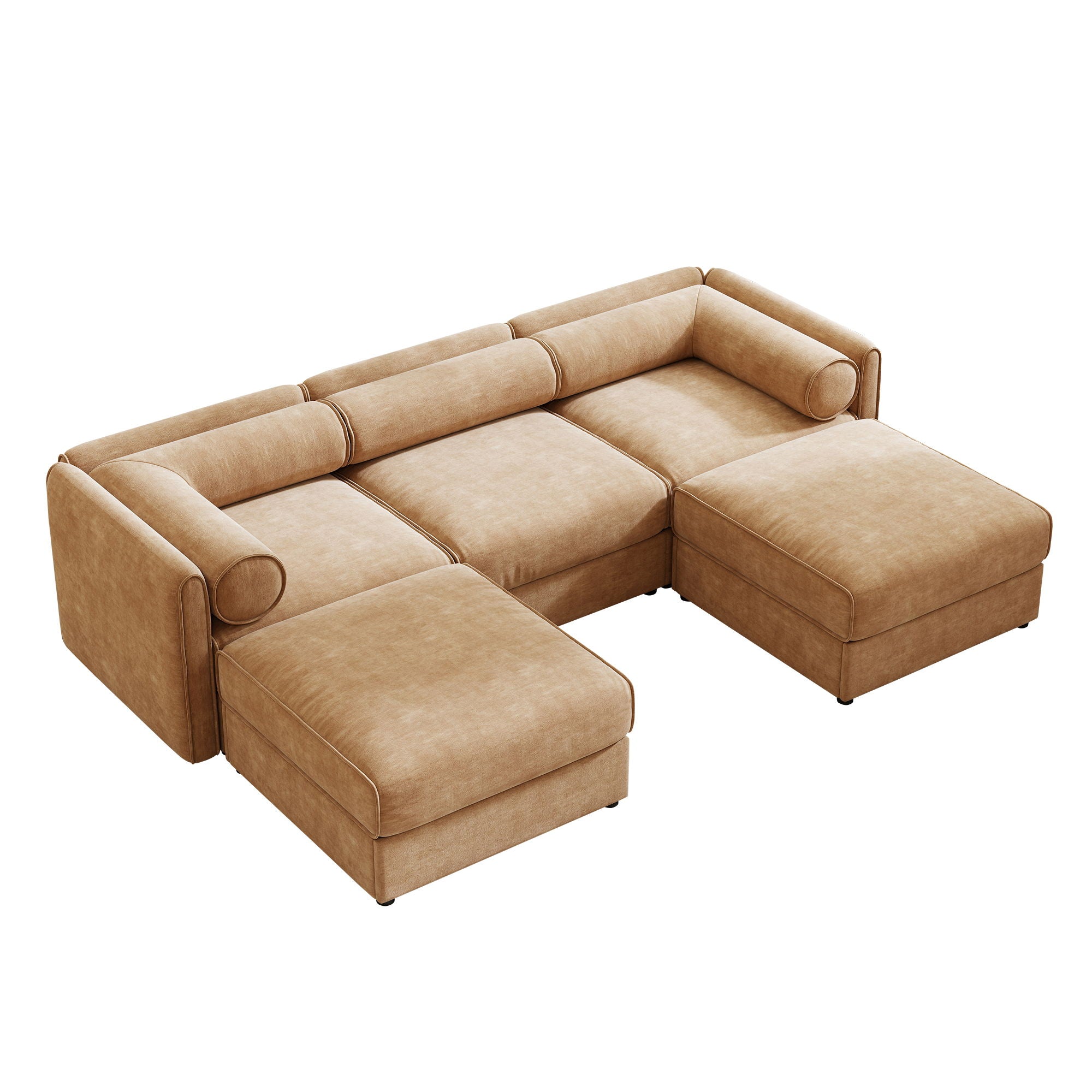 Contemporary Elegant Sofa With Storage And Ottoman