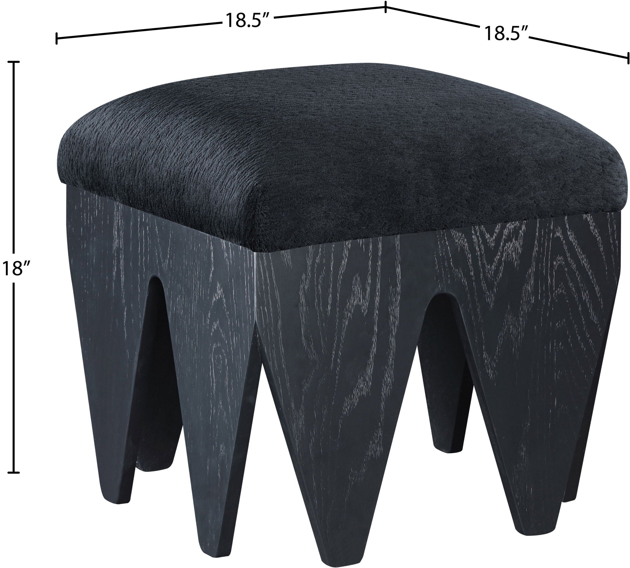 Altair - Fabric Bench - Black Base