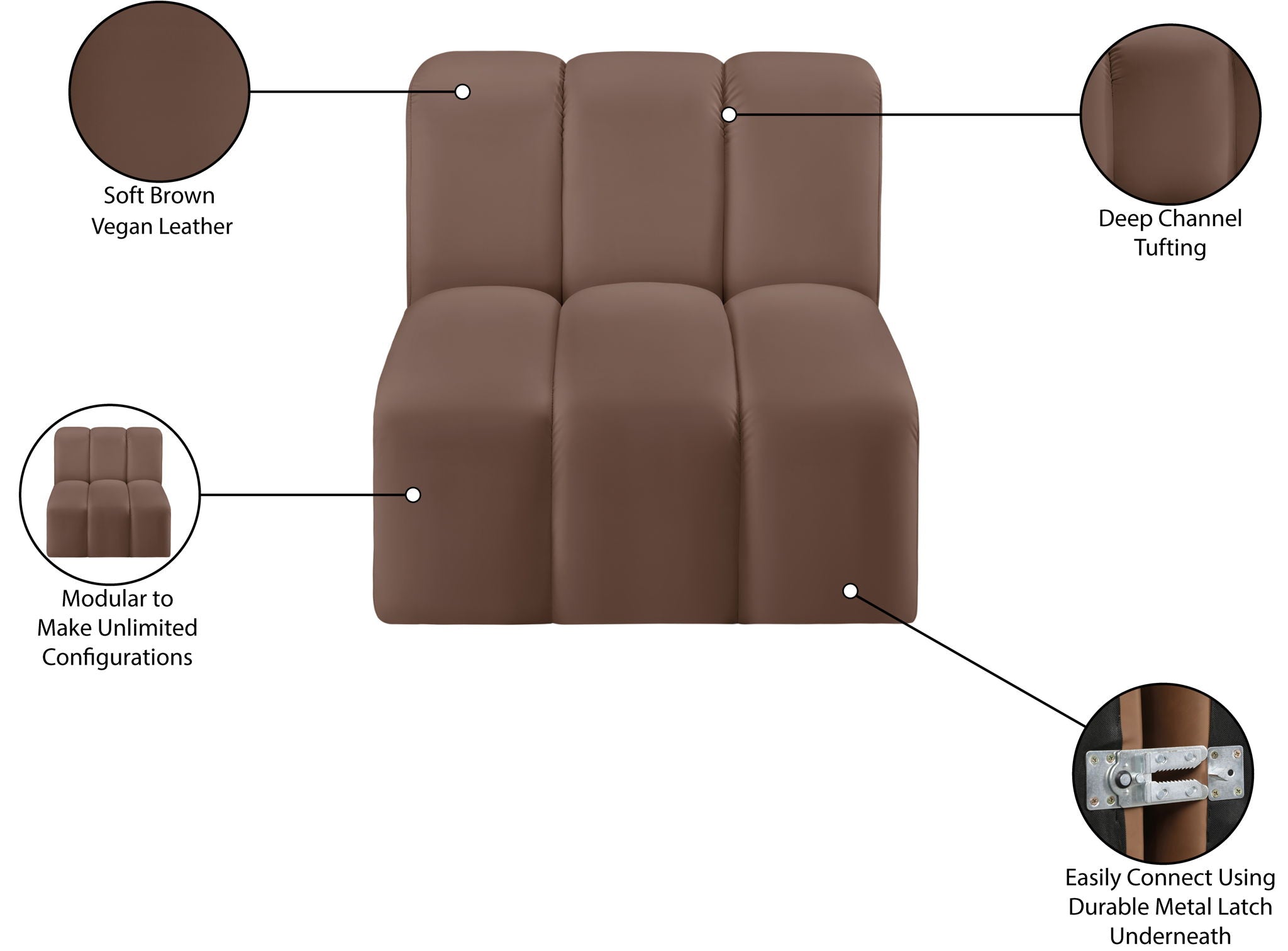 Arc - Faux Leather Straight Chair