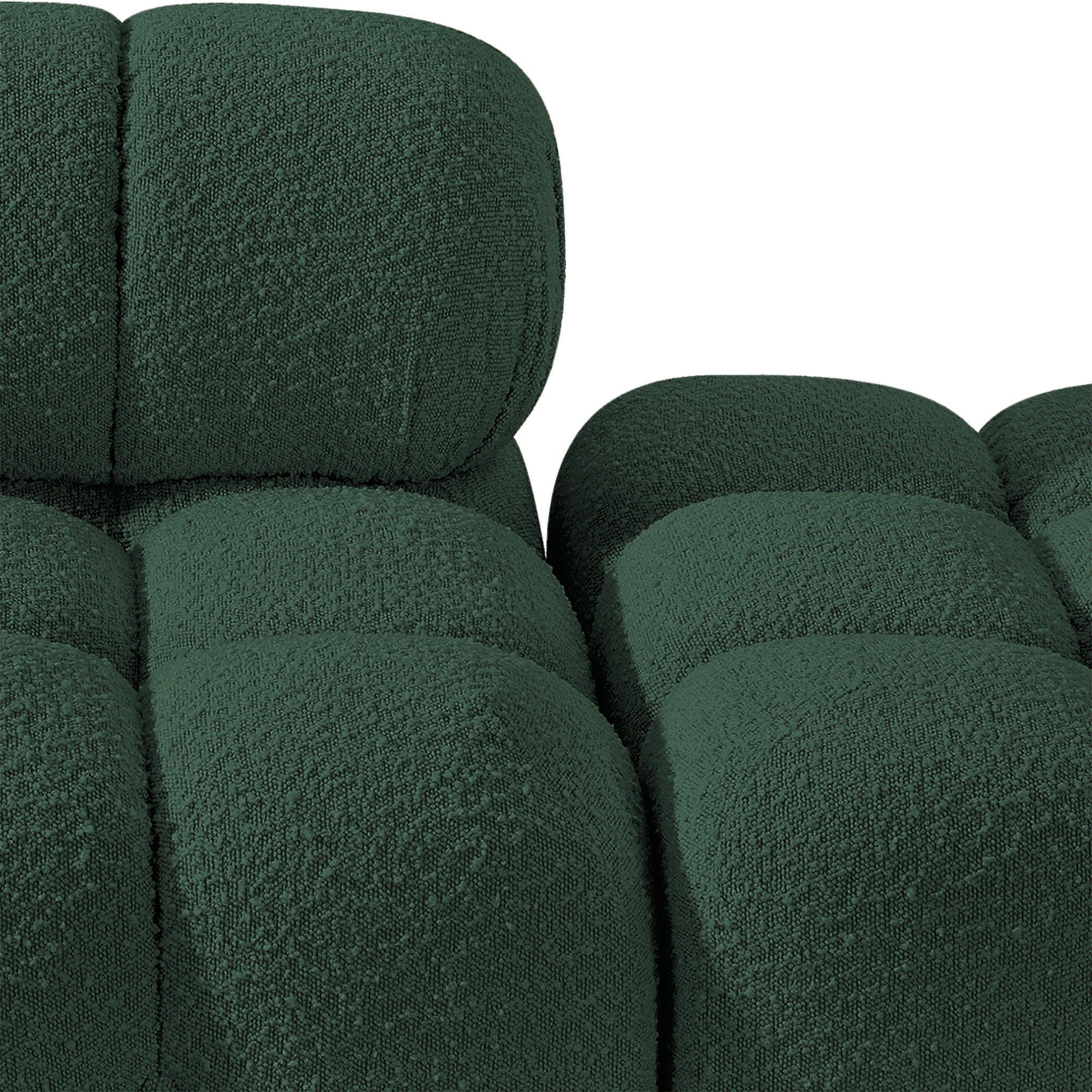 Ames - 3 Piece Boucle Upholstered Modular Sofa With 2 Backless Seats