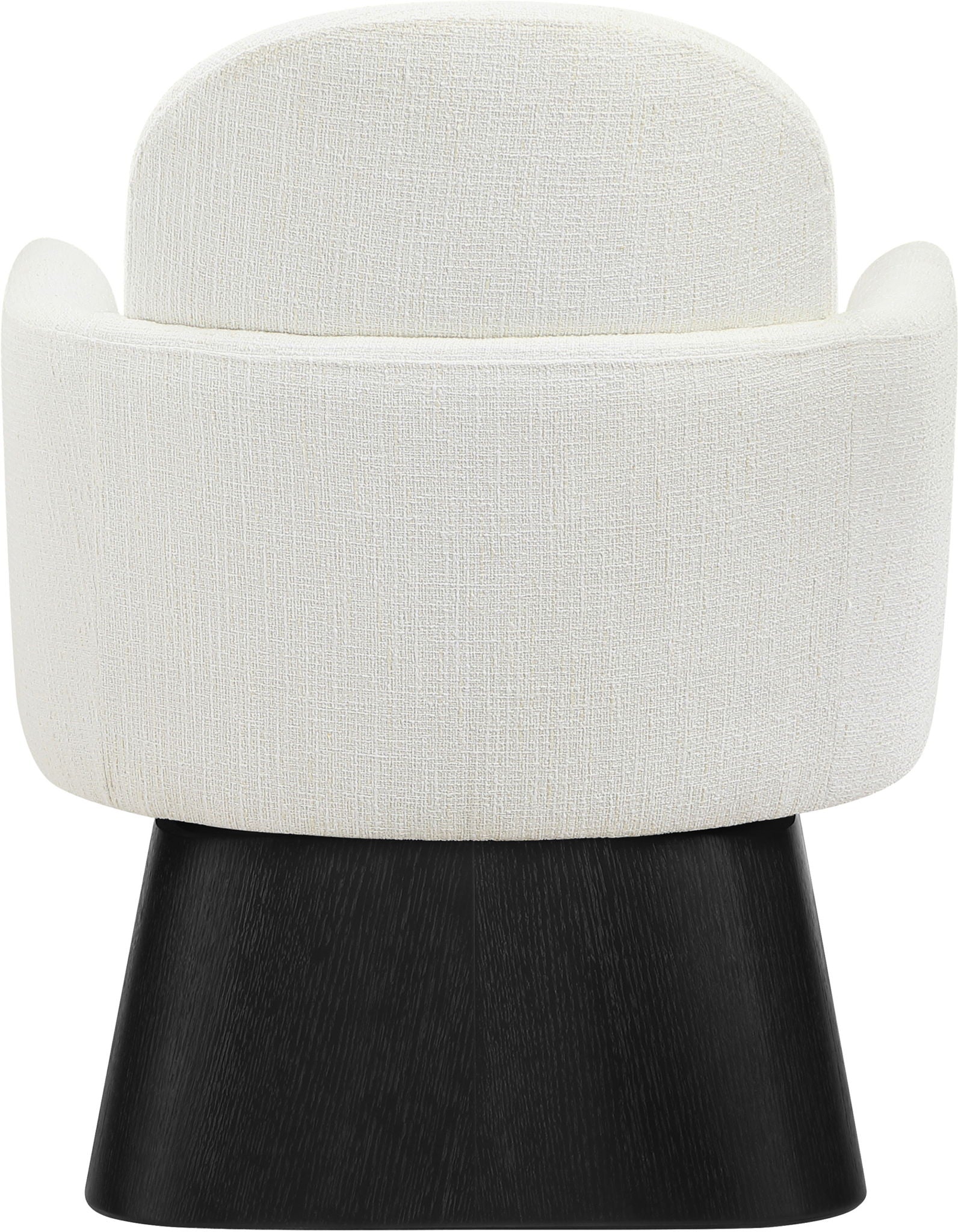 Marlowe - Linen Textured Fabric Upholstered Swivel Accent Chair - Stained Black
