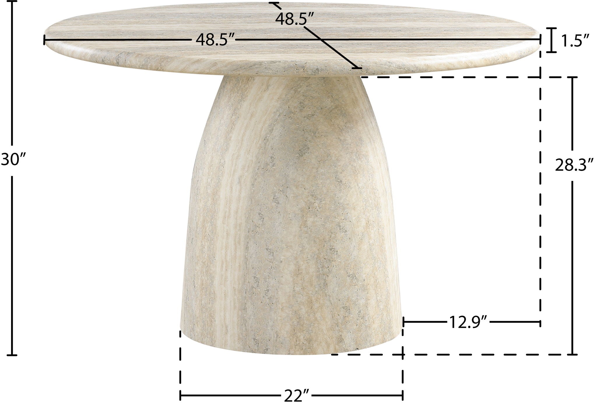 Cosenza - Round Concrete Dining Table