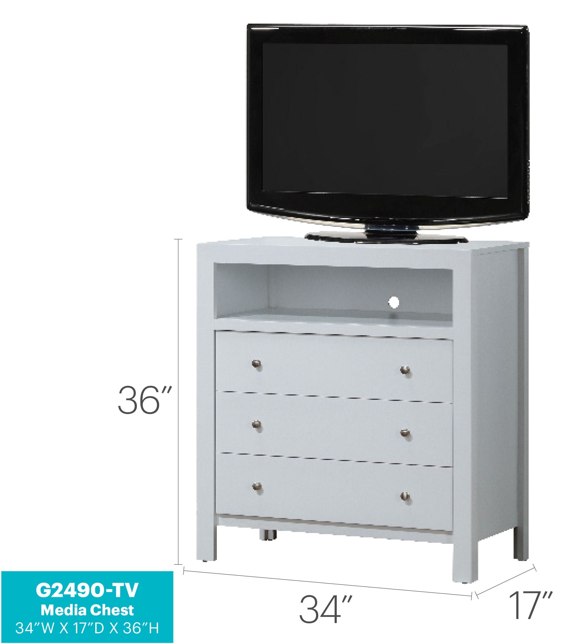 Elegant Transitional Media Chest