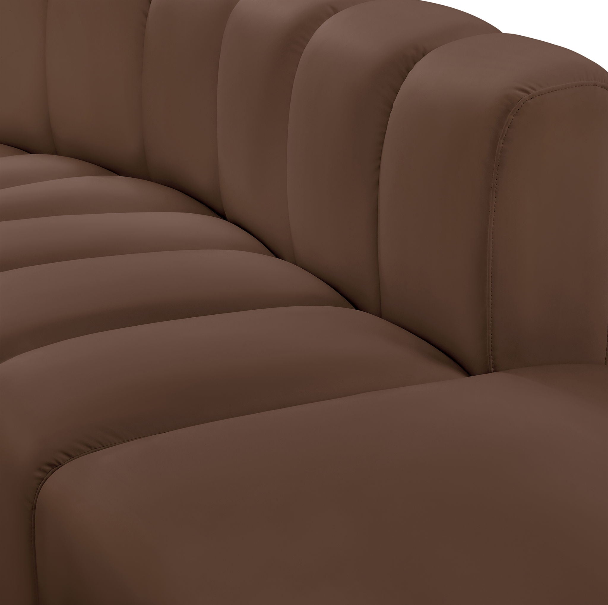 Arc - Faux Leather 6 Piece Corner Modular Sofa