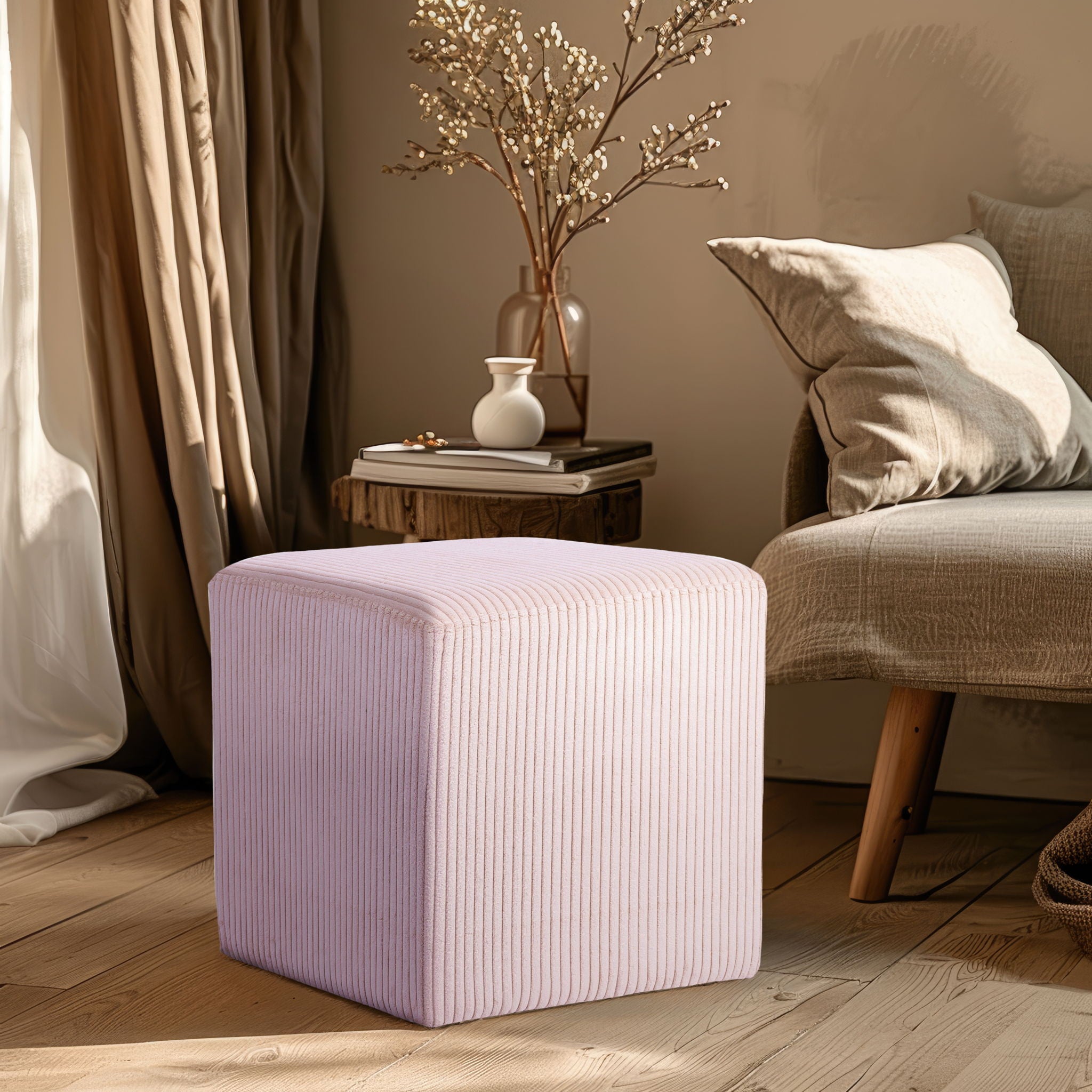 Roy - Microsuede Ottoman / Stool