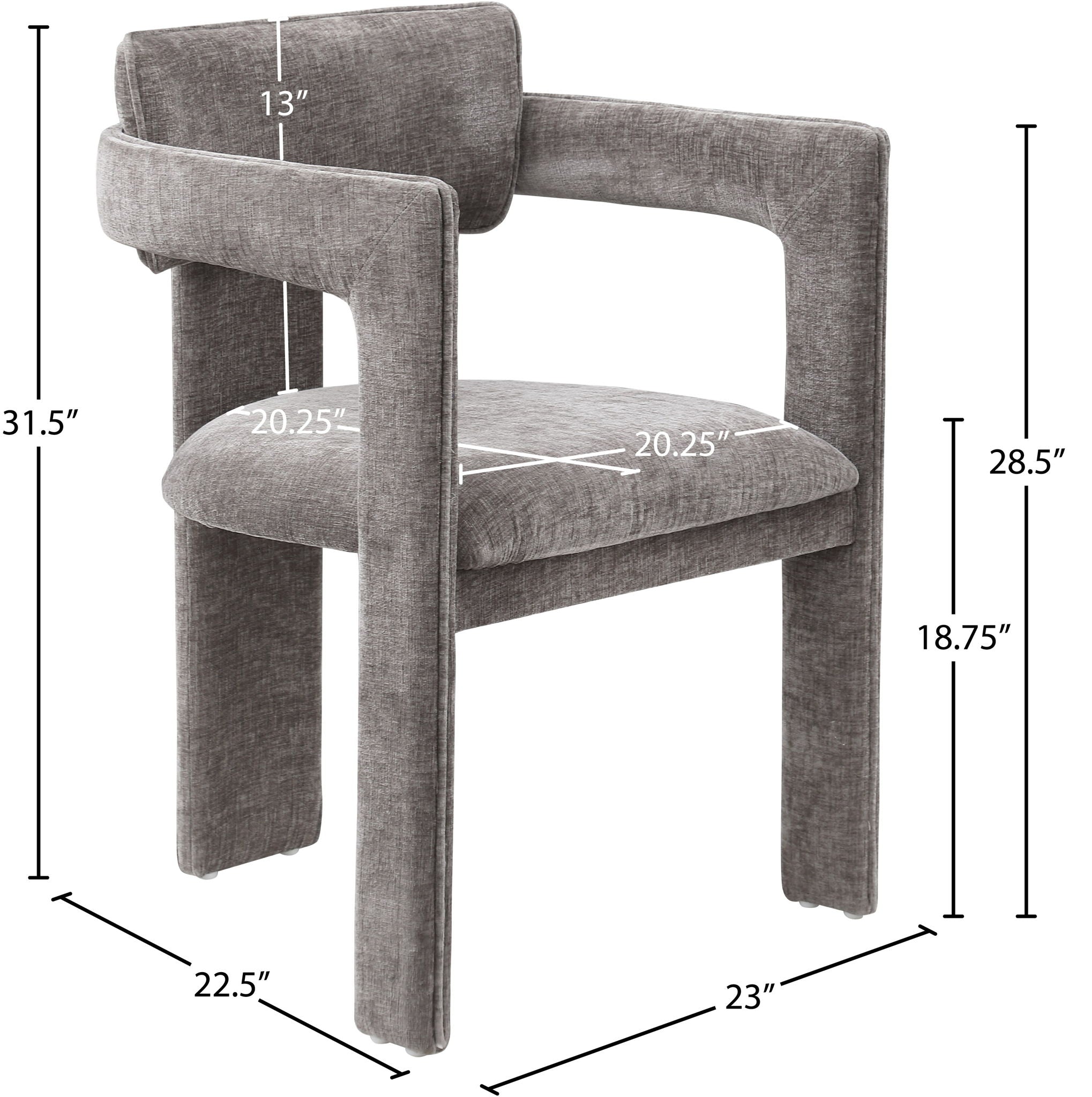 Brenda - Chenille Dining Chair (Set of 2)