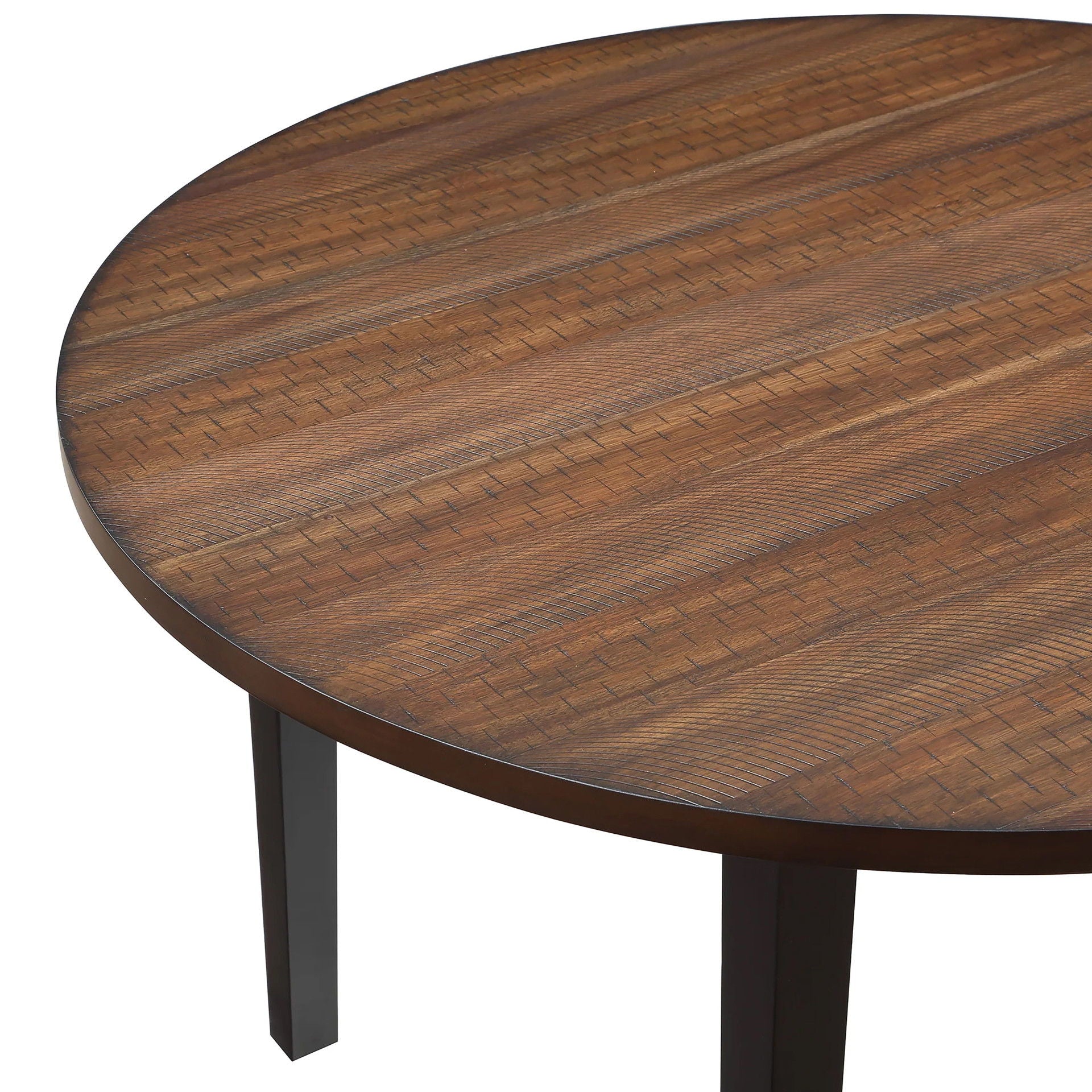 Potomac - 5 Piece Round Dining Set (Table & 4 Chairs) - Brown / Black