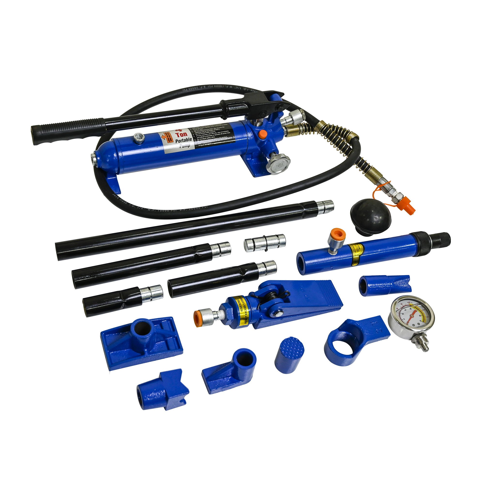4T Separating Hydraulic Jack, Sheet Metal Separating Jack, Separating Hydraulic Combination To Repair The Depression - Black / Blue