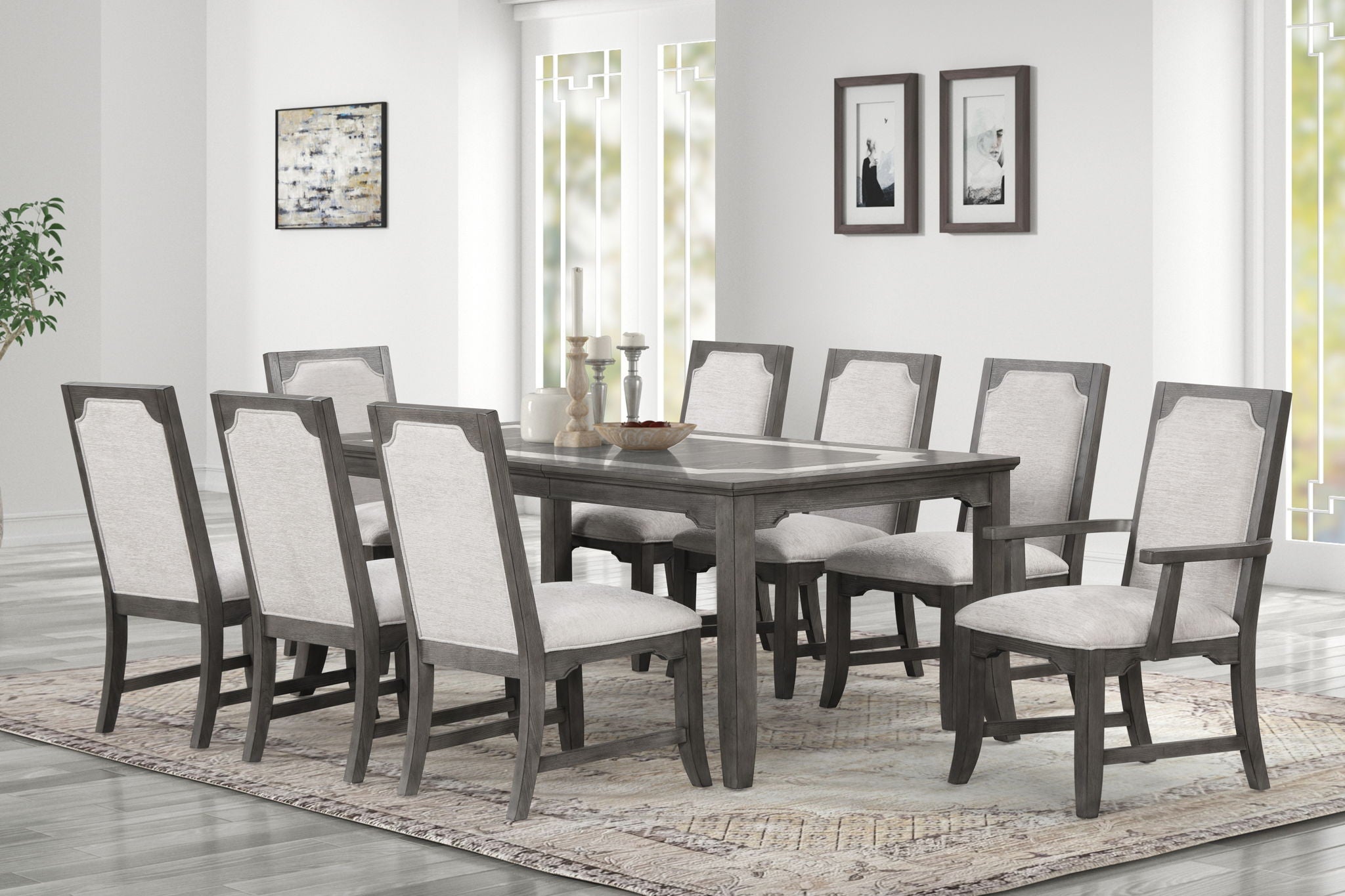 Lisbon - Rectangle Dining Table - Gray