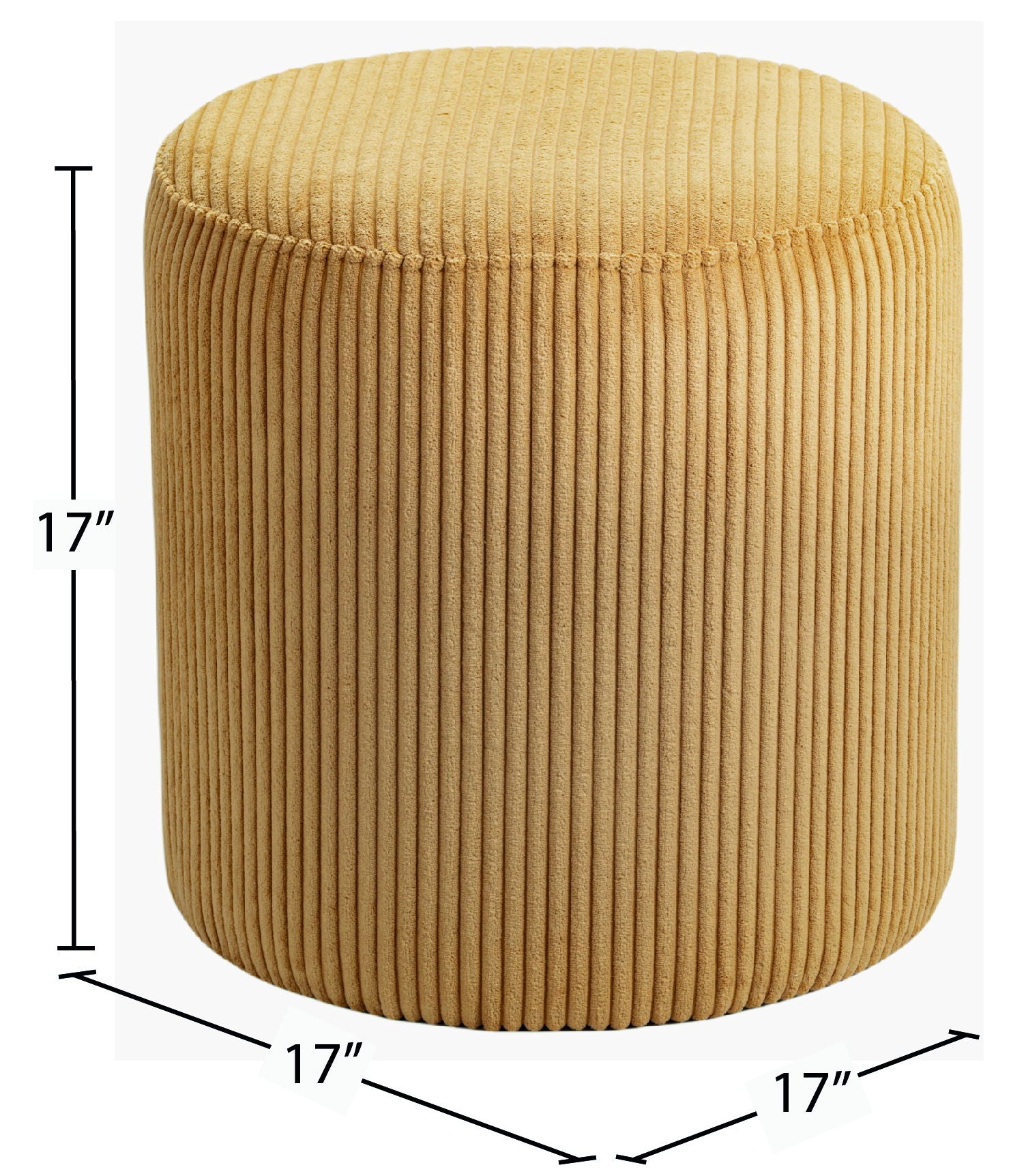 Roy - Round Microsuede Ottoman / Stool