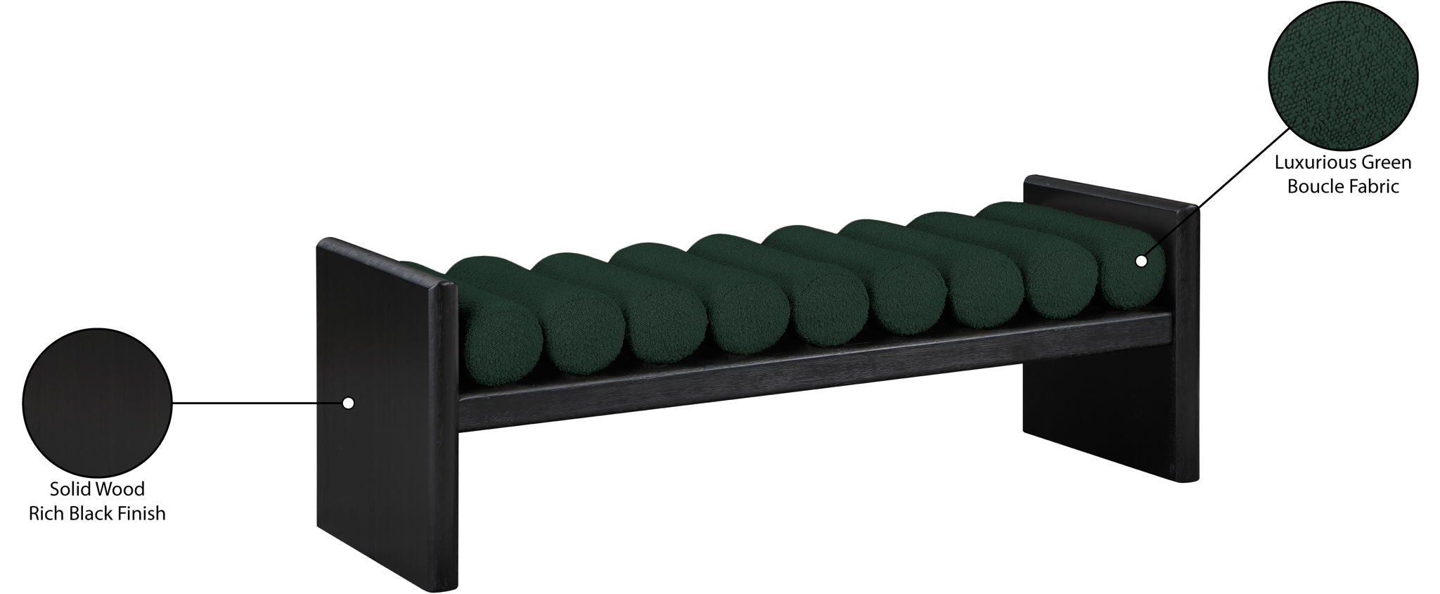 Waverly - Bench With Black Frame