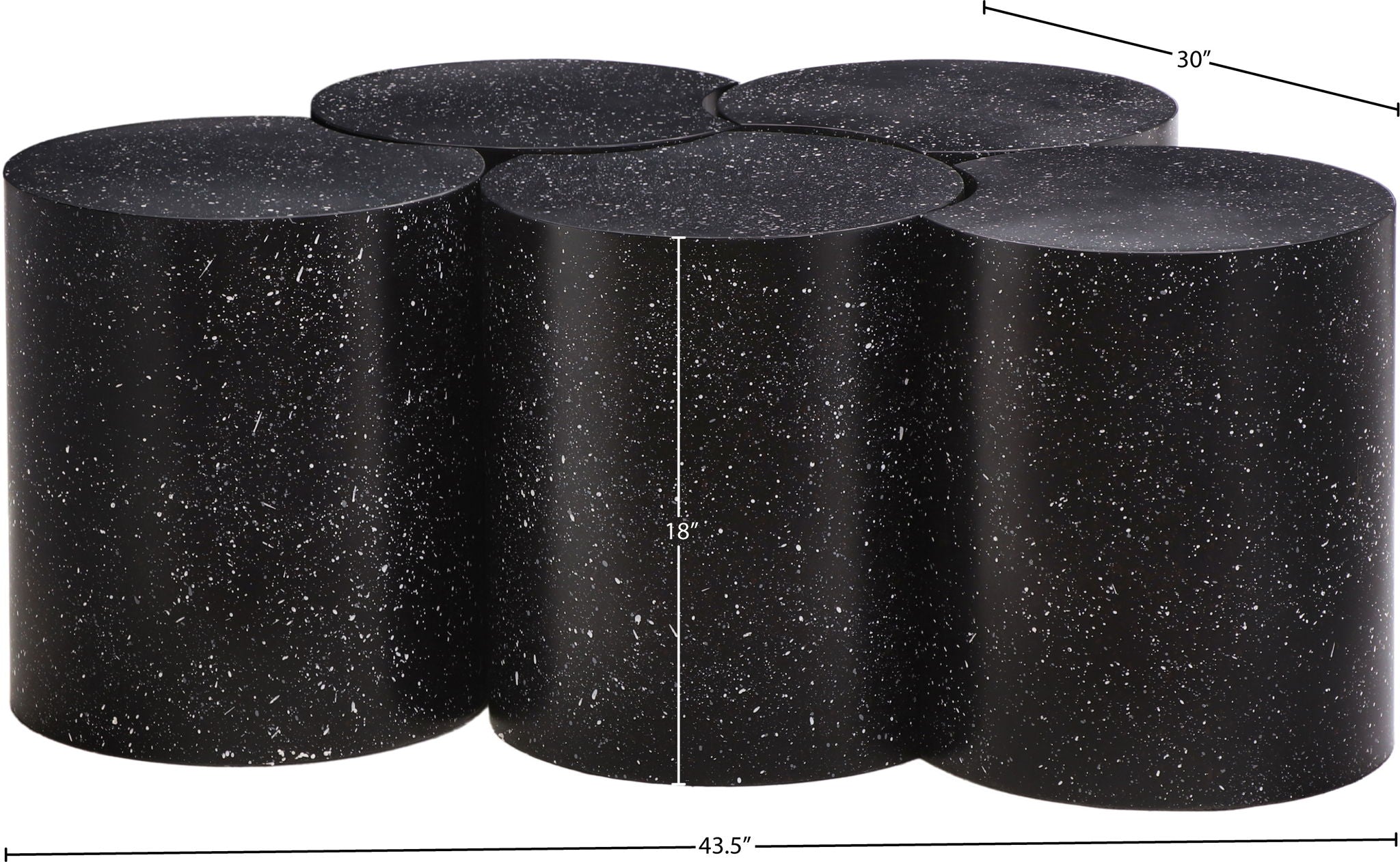 Dimple - 5 Piece Modular Coffee Table - Terazzo Finish