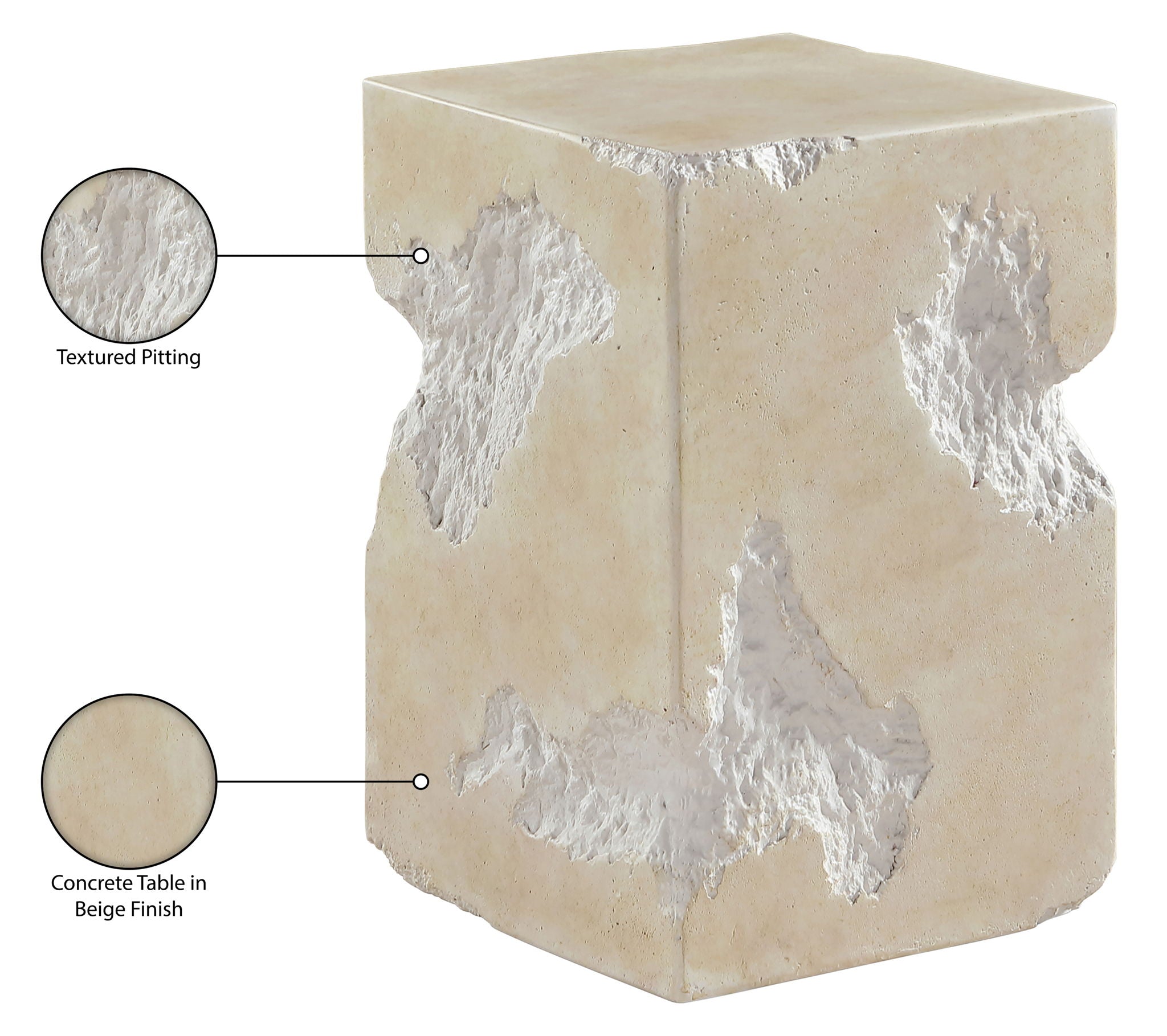 Naturae - Indoor&Outdoor End/Side Table - Beige