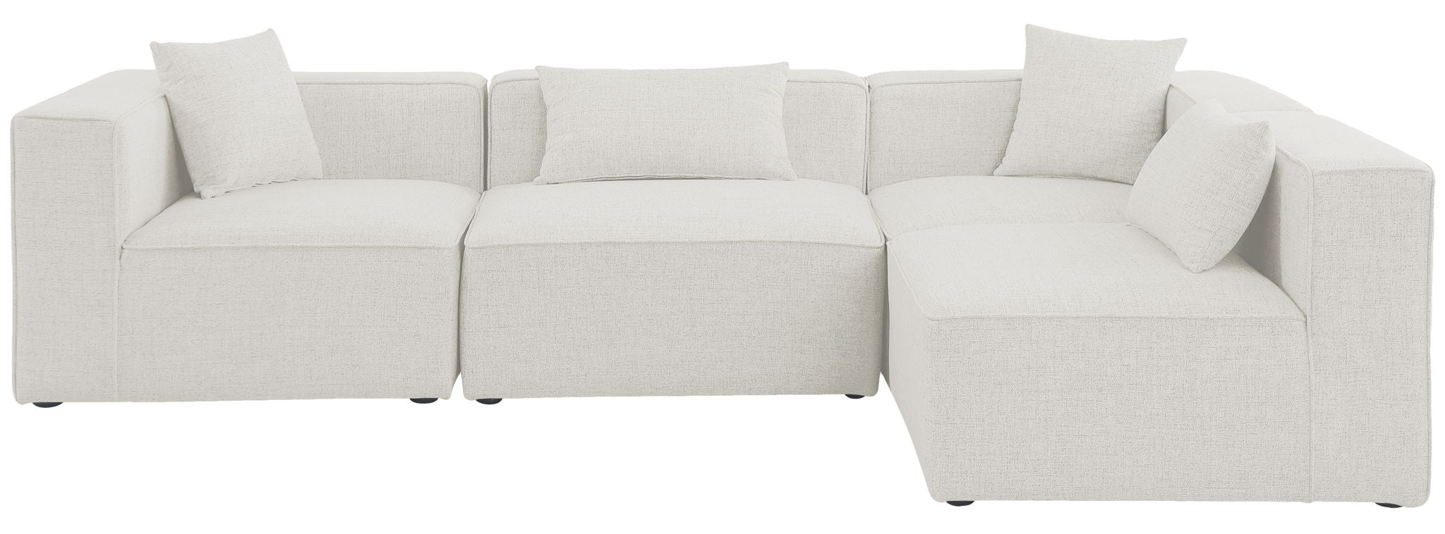 Cube - Linen 4 Piece Modular Corner Sectional