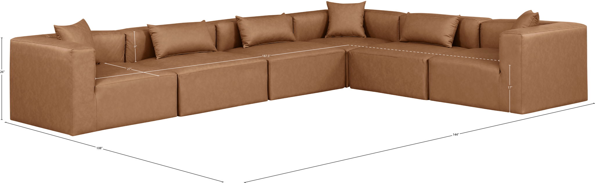 Cube - 6 Piece Modular Corner Sectional